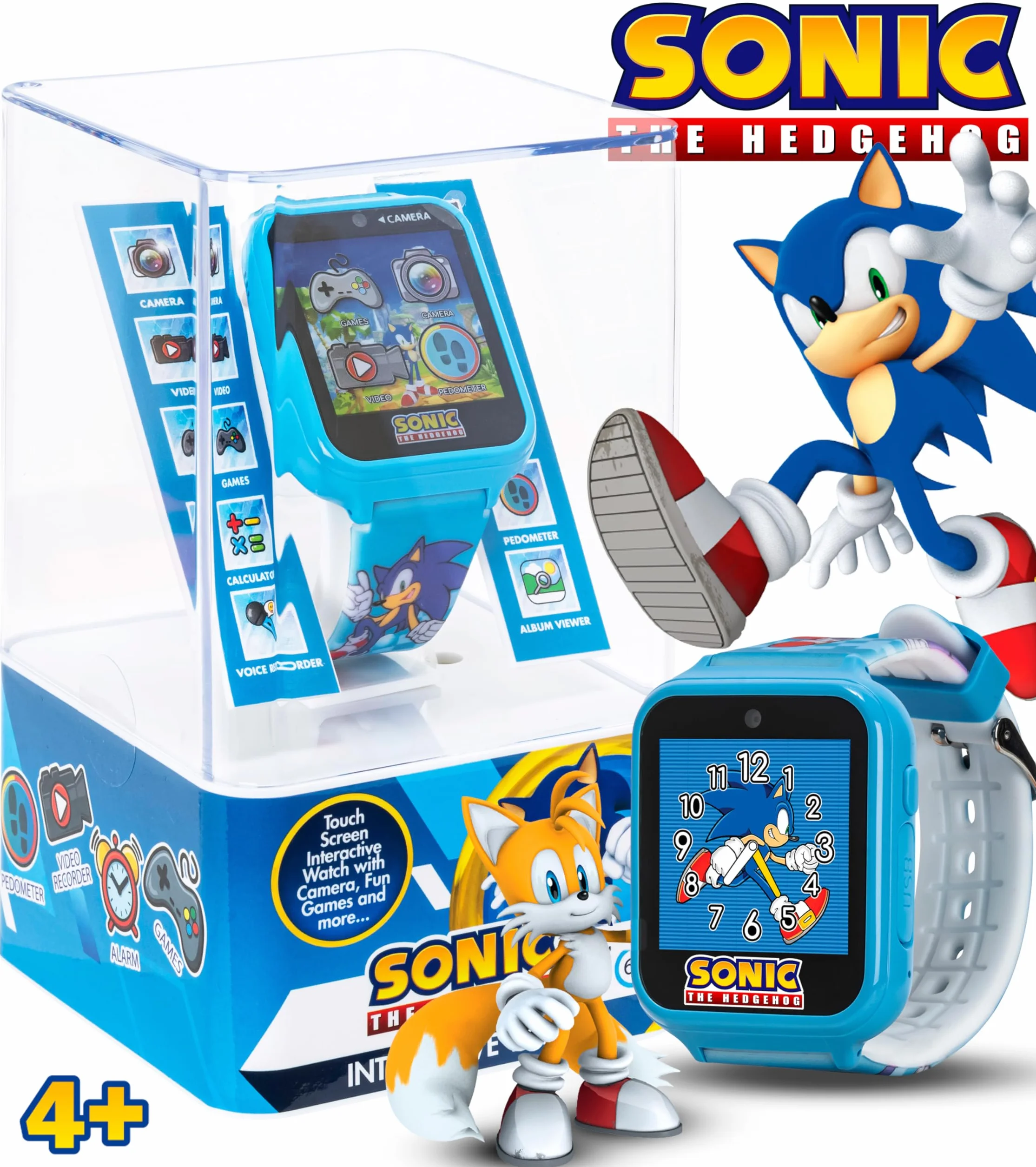 Sonic The Hedgehog Inteligentny zegarek dla dzieci, sterowanie głosem SNC4055AZ