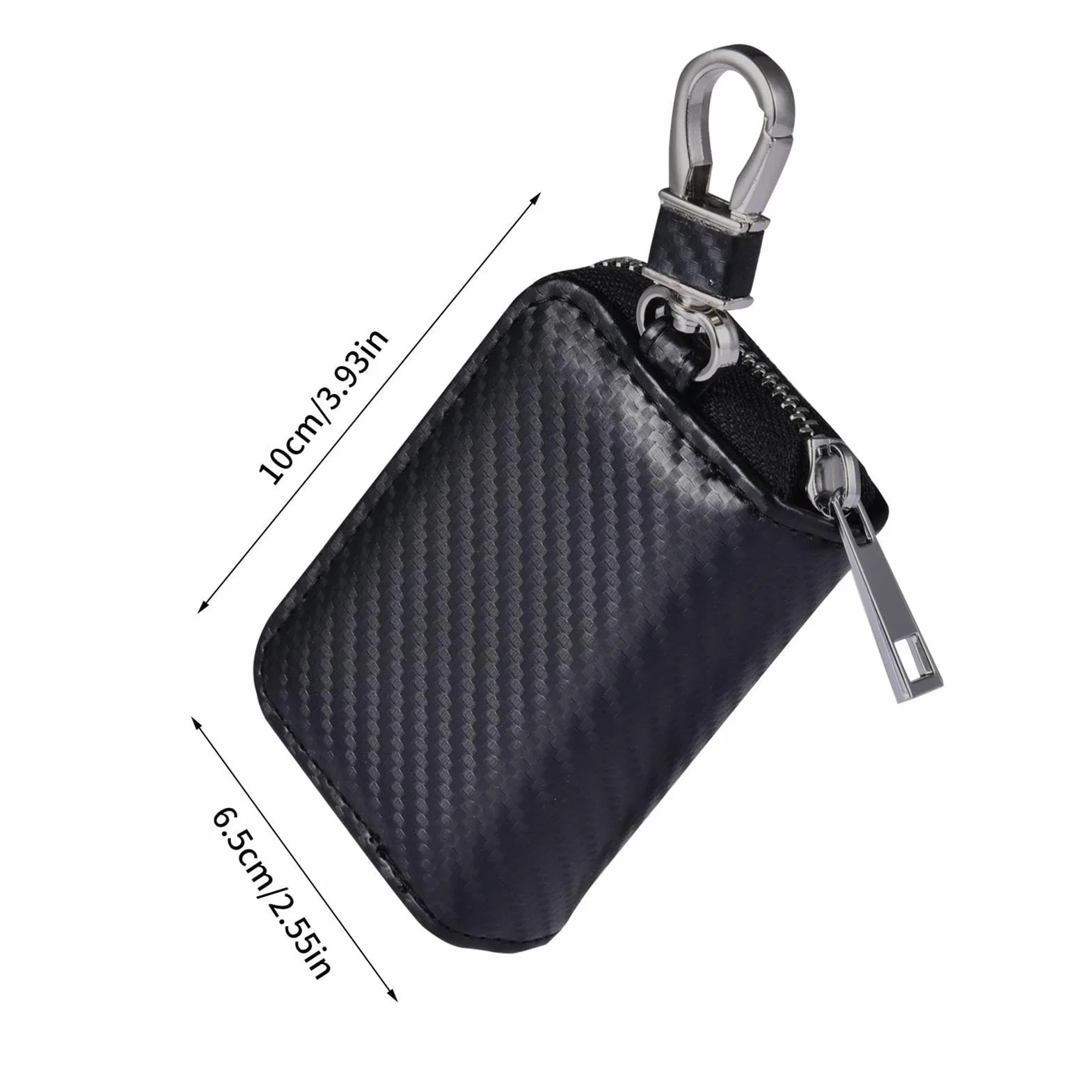Keyless Go etui ochronne kluczyki samochodowe, pokrowiec kluczyki samochodowe, etui klucze ze skóry PU z zamkiem b?yskawicznym, sygna?u AutoRfid, kiesze? antykradzie?owa, etui