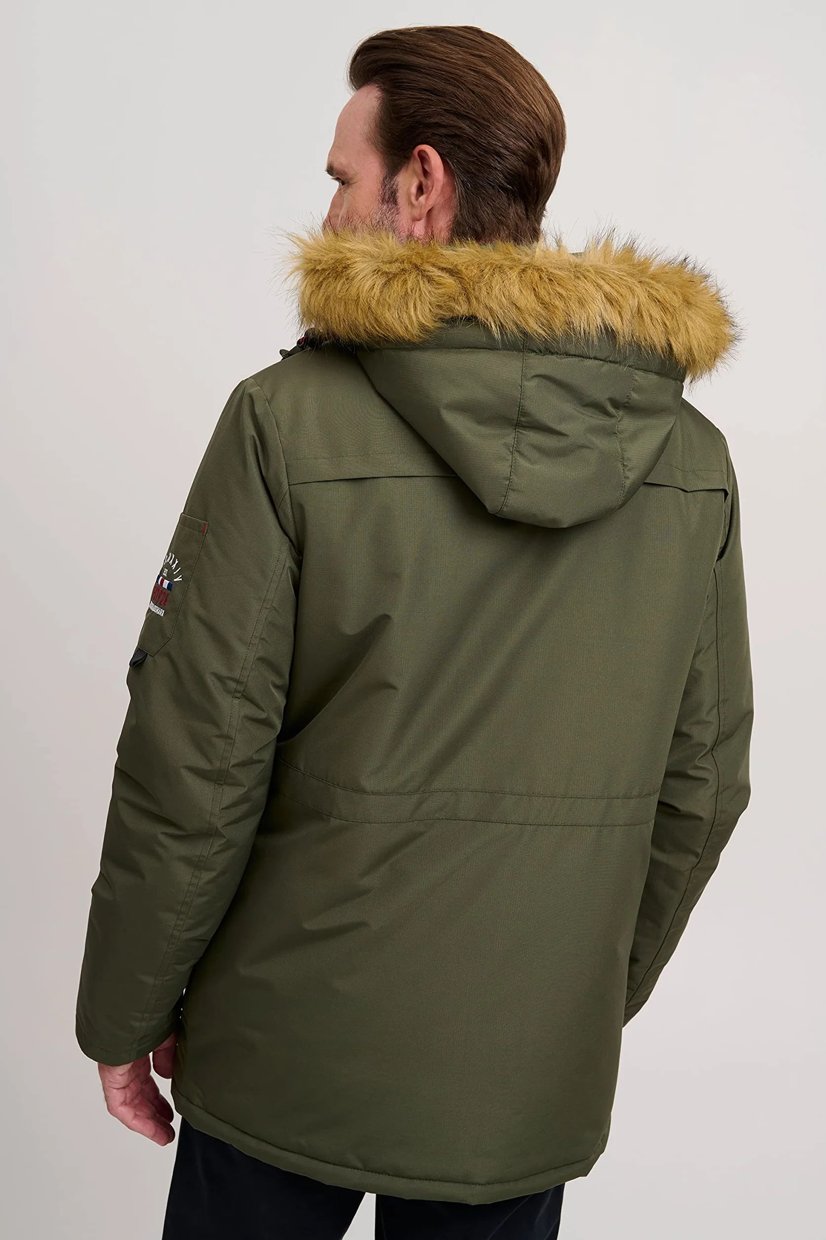 FQAegir męska parka zimowa parka zimowa ze stójką