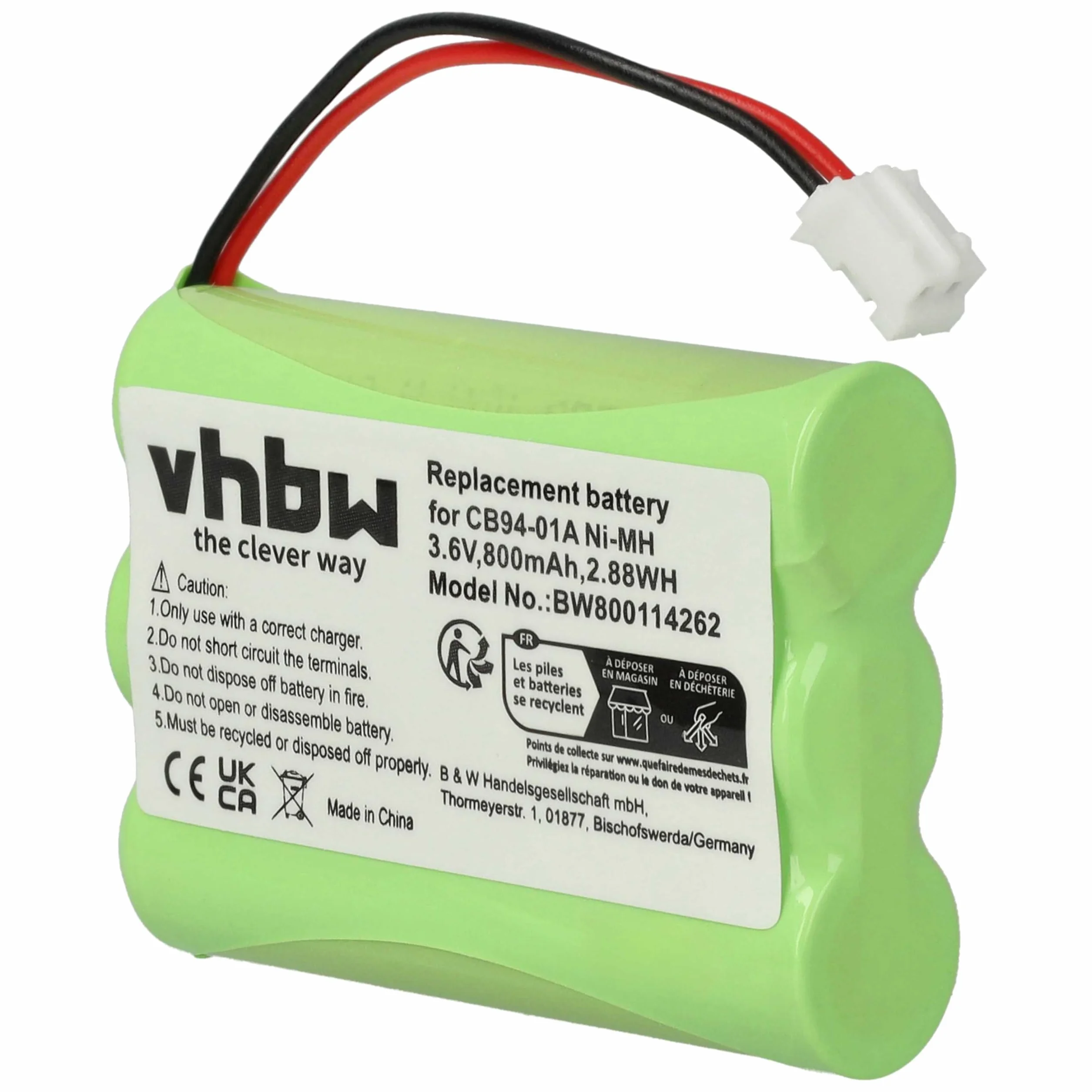 vhbw NiMH akumulator 800 mAh (3,6 V) do elektronicznego telefonu, Baby Monitor jak Summer Infant 29030