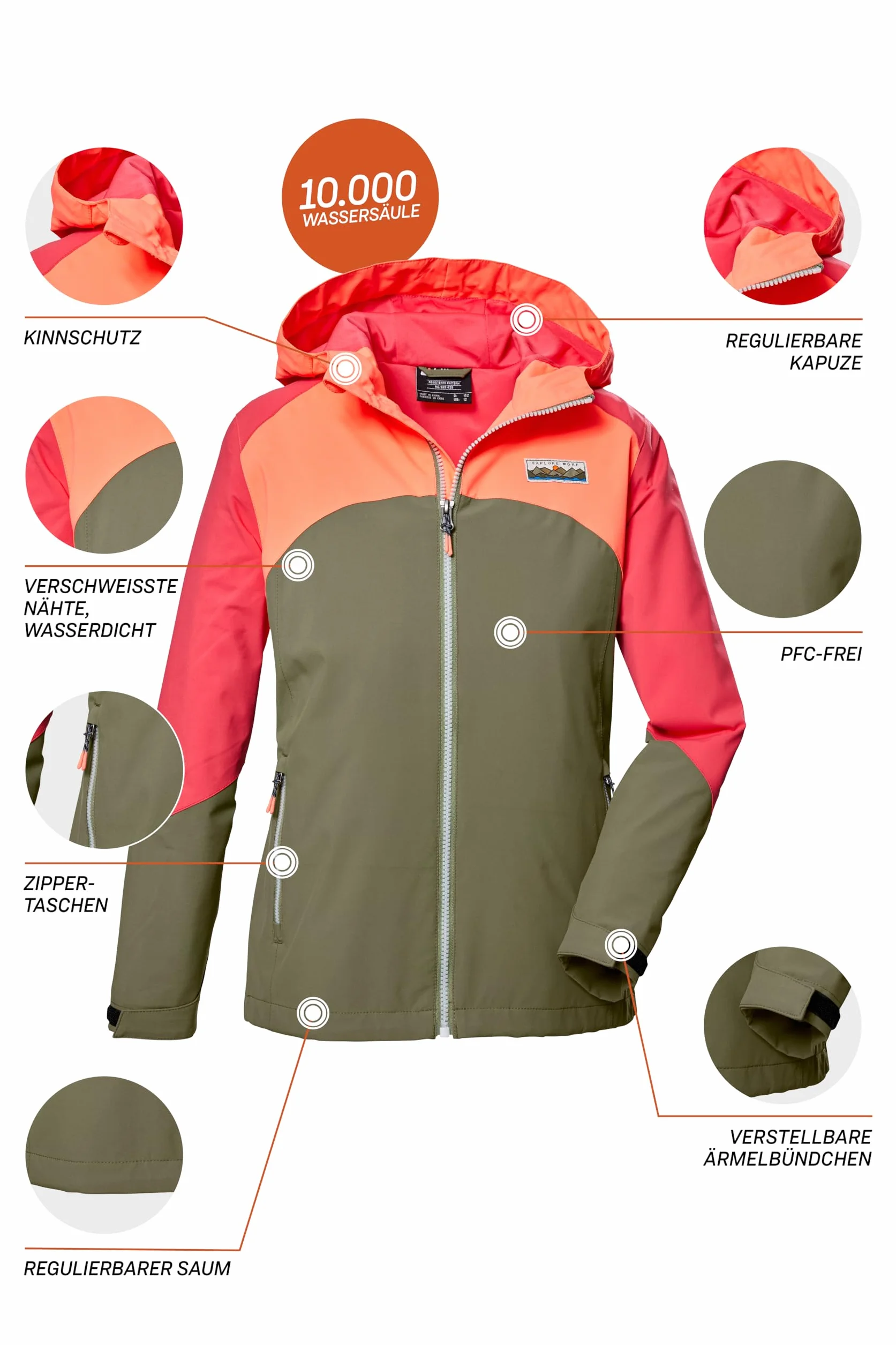 Killtec Funkcjonalna kurtka/kurtka outdoorowa z kapturem Girl´s Kos 335 Grls Jckt