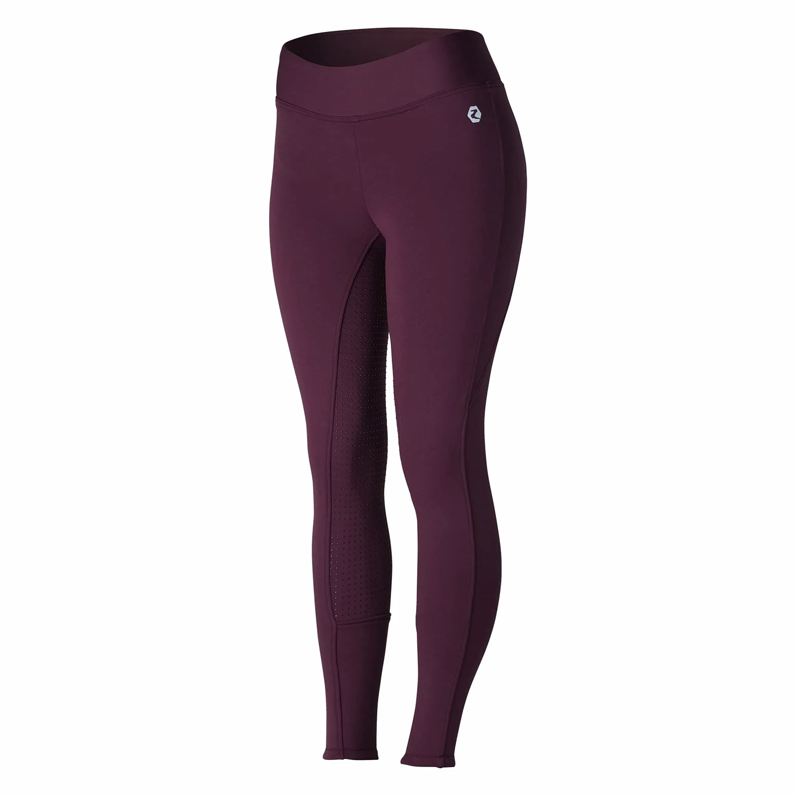 HORZE Damskie legginsy termiczne do jazdy konnej Active, spodnie zimowe z pełnym lejem silikonowym