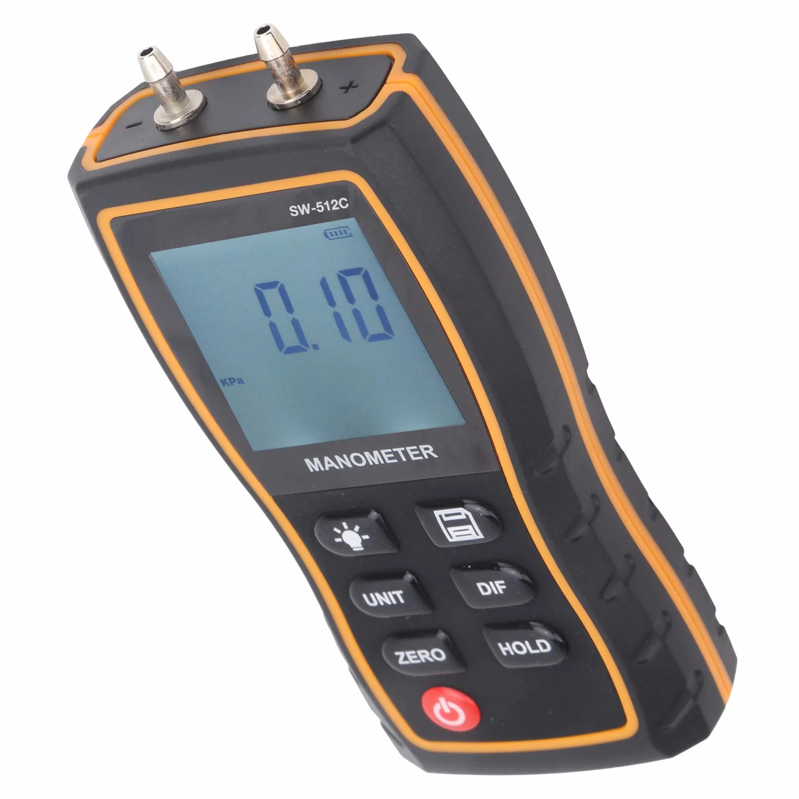 SW-512C Manometry różnicowe Manometry z wyświetlaczem cyfrowym Wysoka dokładność Tester ciśnienia gazu HVAC Ręczne barometry powietrza z szybkozłączem Torba na wąż