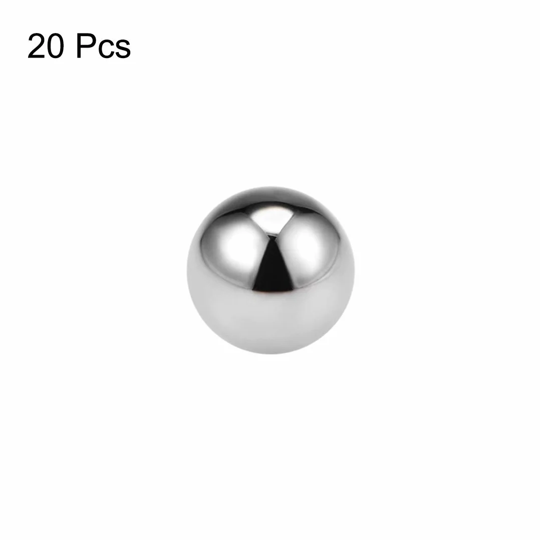 sourcing map 20 szt. precyzyjne kulki 8 mm masywna stal chromowana G10 do breloczka na klucze na łożysku kulkowym