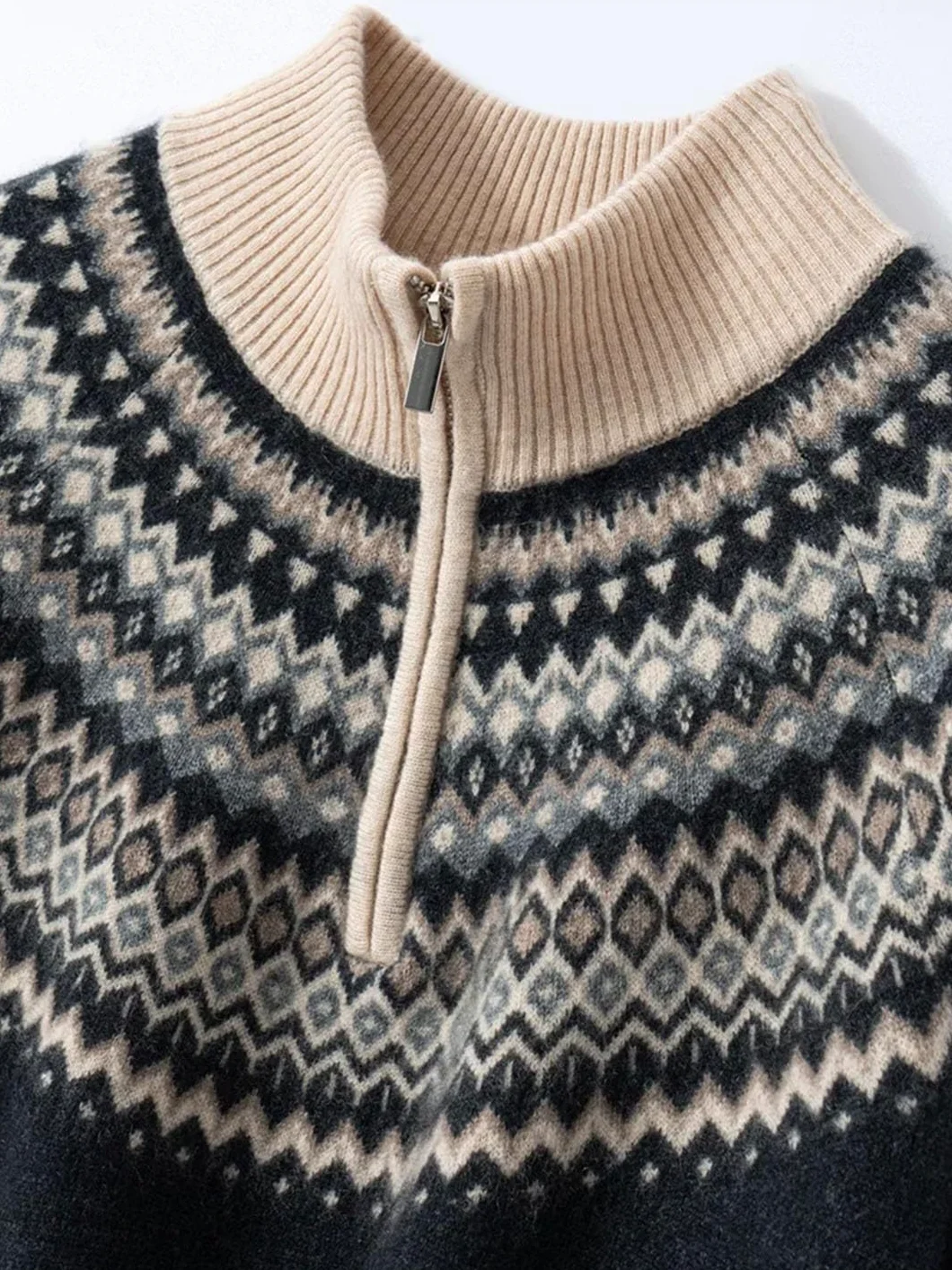 Sweter Damski Vintage Z Kaszmiru, Z Kapturem I Zamkiem Błyskawicznym, Gruby, Miękki, Ciepły, Luźny, Dzianinowy, Jesienno-zimowy(L)