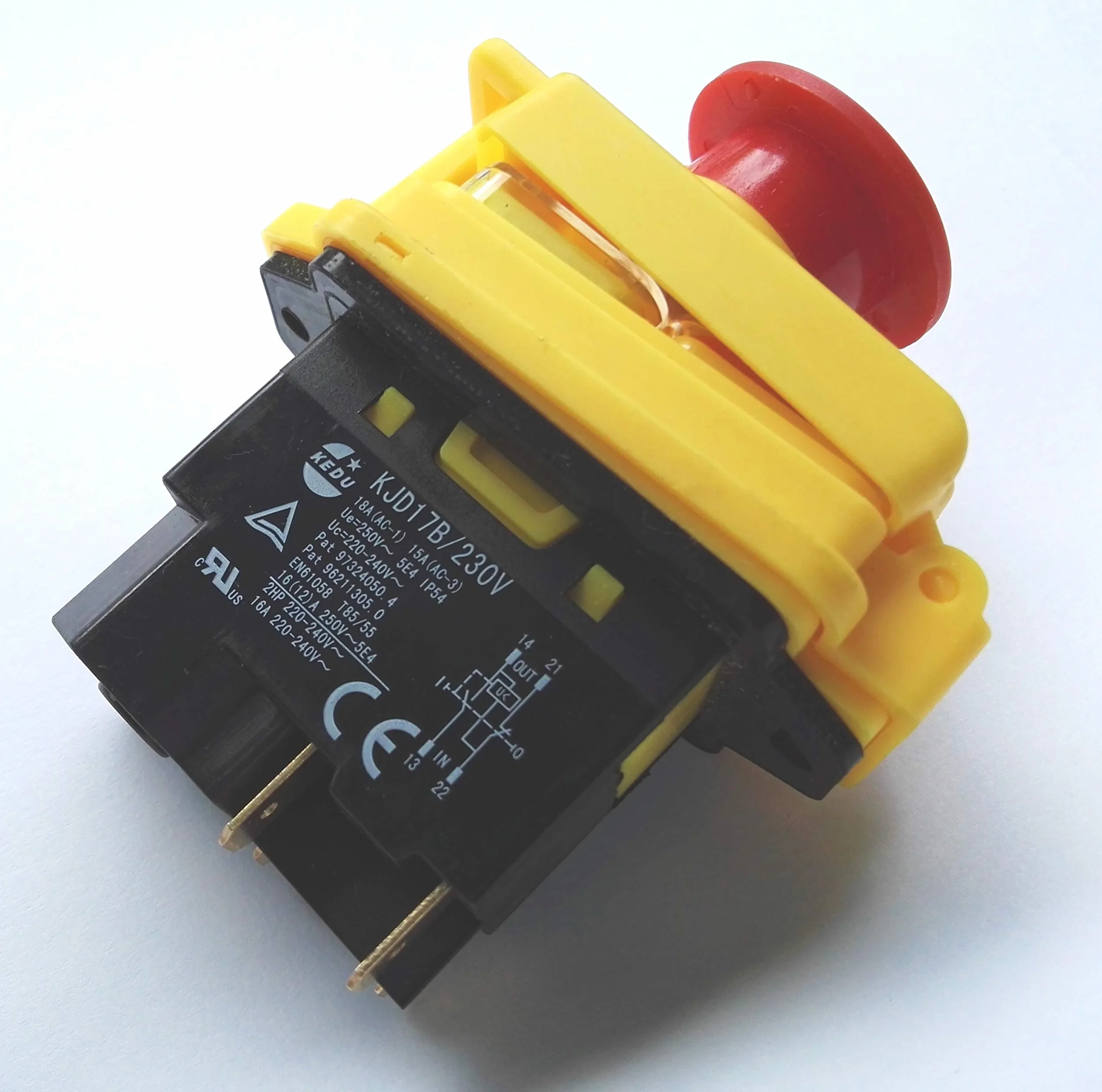 4 PIN Kedu przełącznik magnetyczny do zabudowy KJD17B/230V