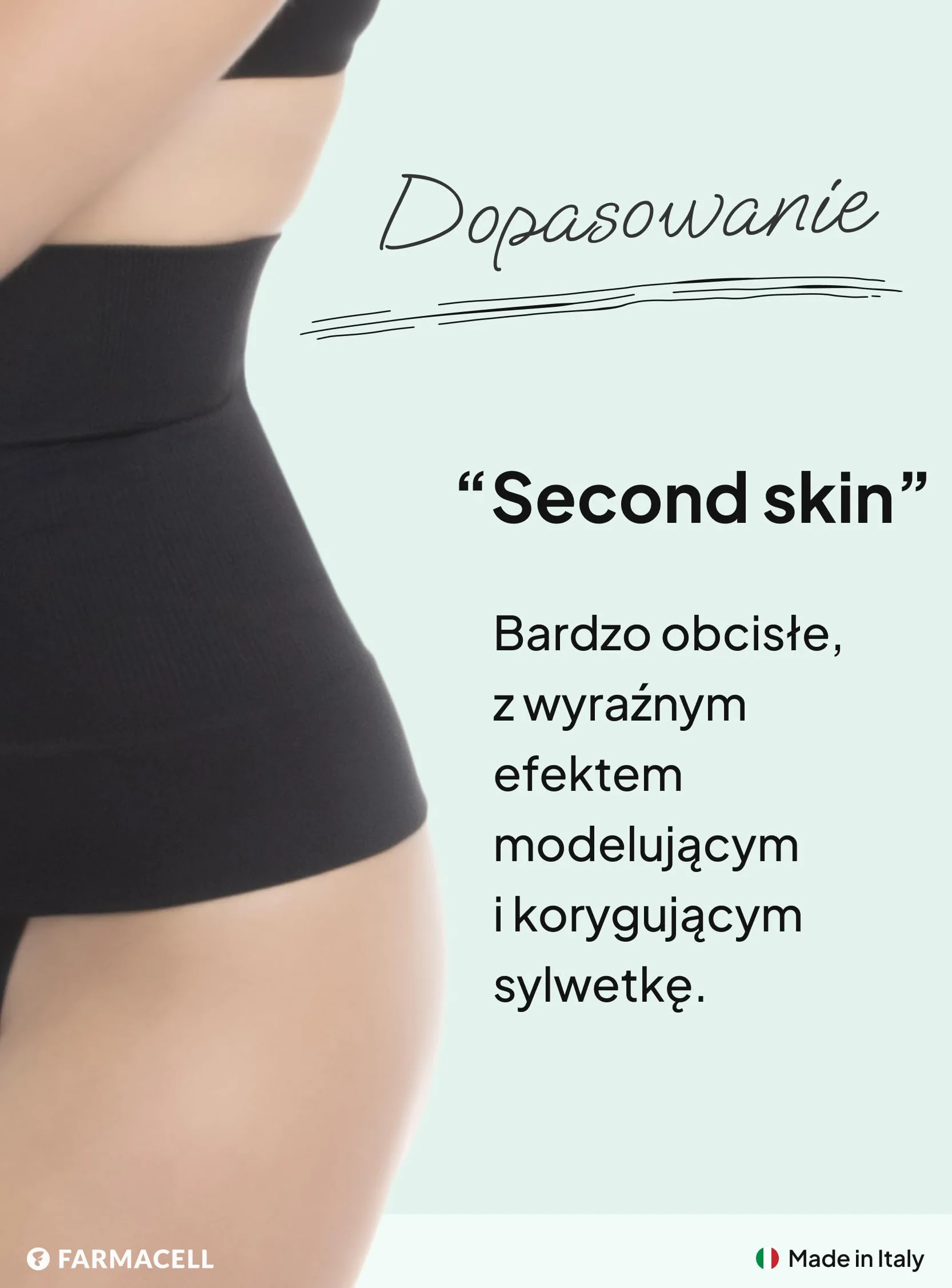 Farmacell Pas Modelujący Brzuch, Bielizna Modelująca Damska, Made in Italy, 605