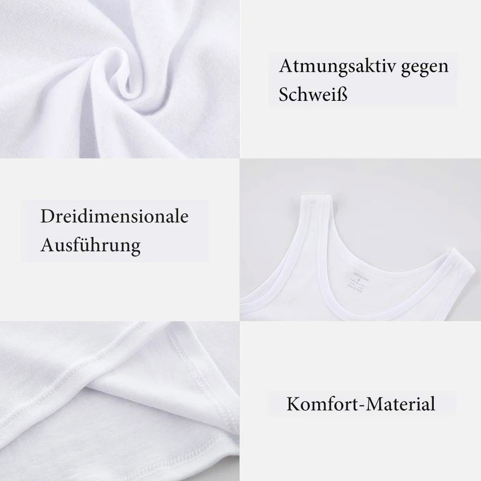 NUOZA 3/5-pak podkoszulek męski tank top, wiele kolorów, 100% wysokiej jakości bawełna, nie kurczy się, nie blaknie, nie jest przezroczysty