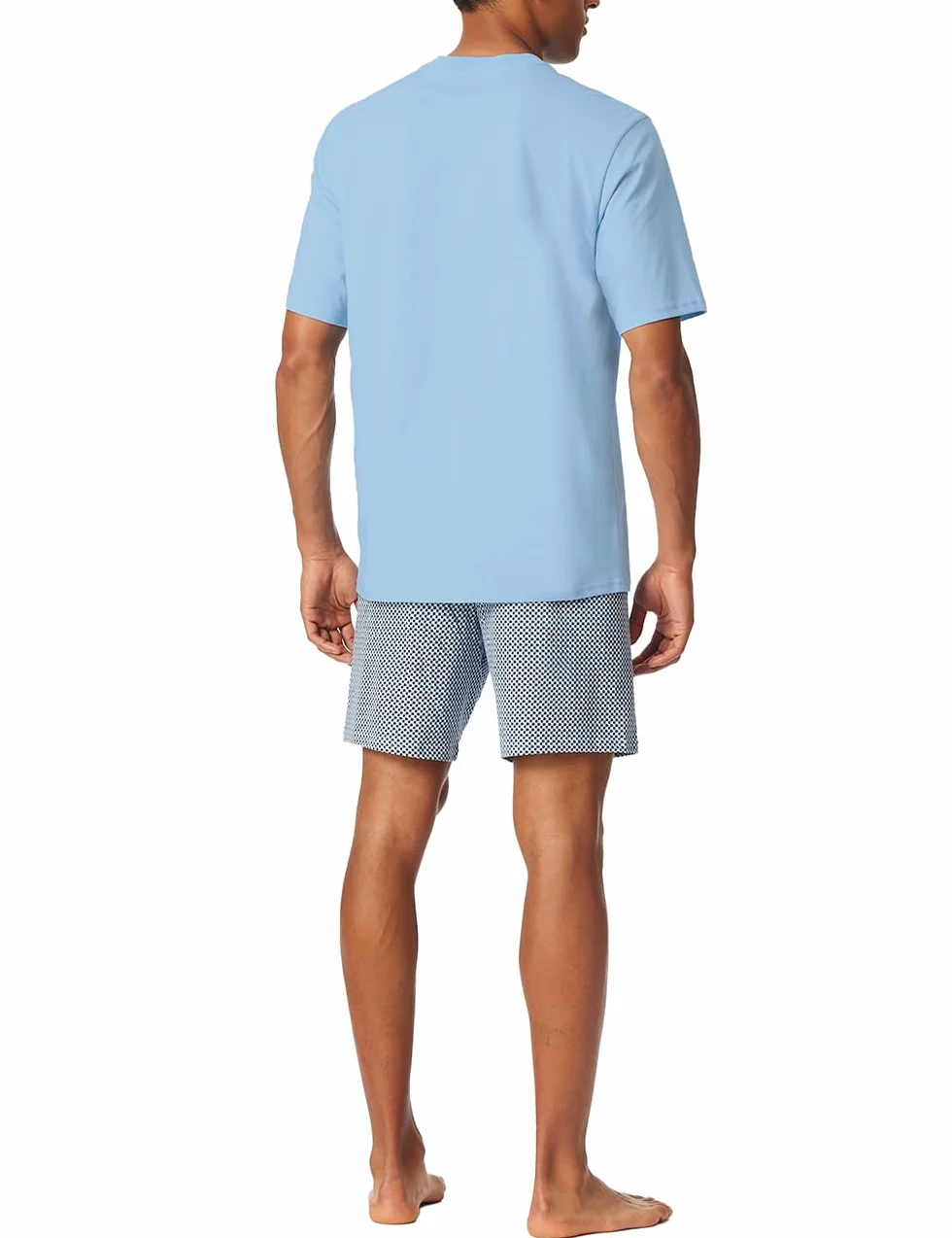 Schiesser Pidżama Mężczyźni Zestaw Herren Schlafanzug Kurz Rundhals Comfort Nightwear