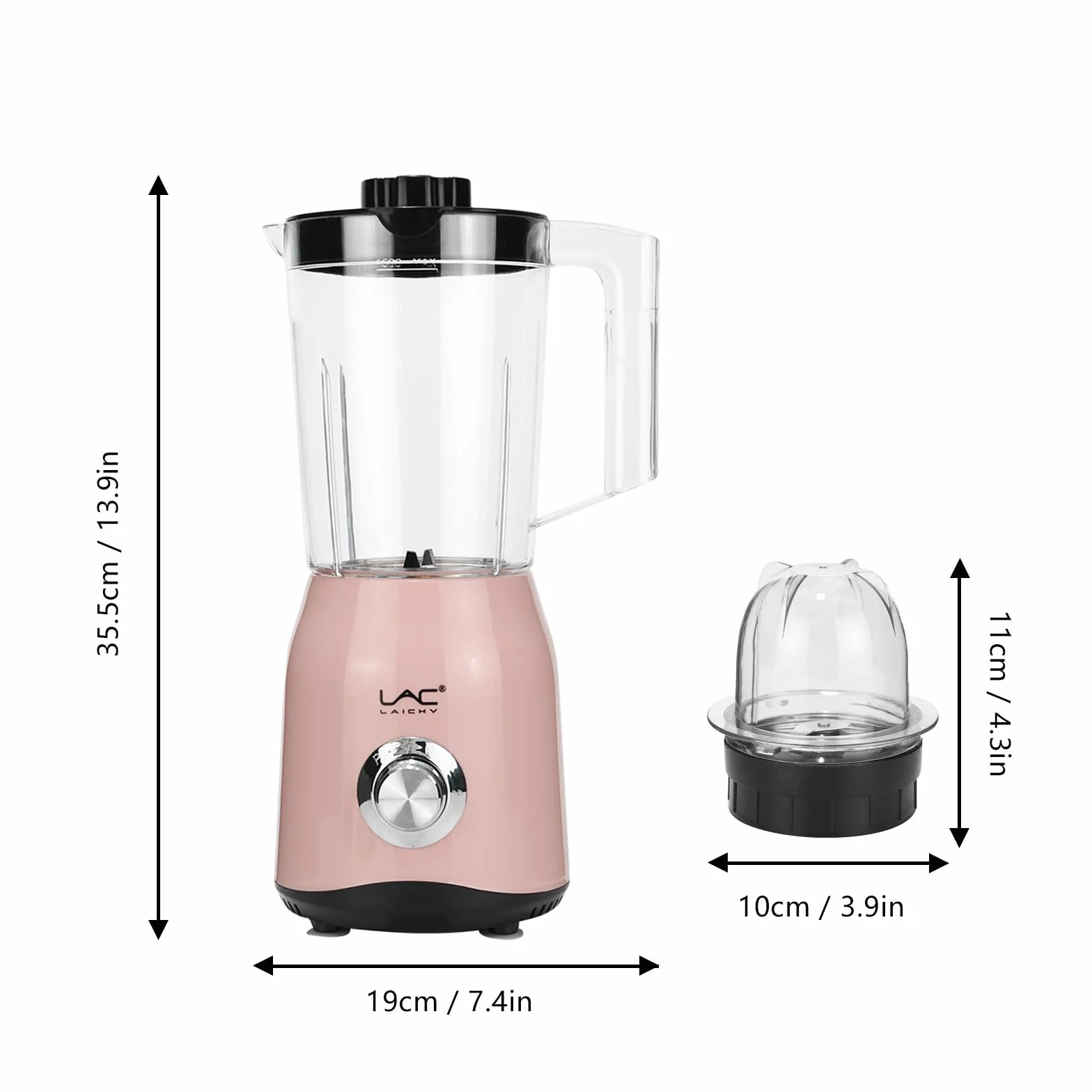 Blender do smoothie, osobisty 300 W, młynek do kuchni, przenośne kubki 1,5 l, koktajli, soków, mrożonych napojów, filiżanka do kawy z uszczelką