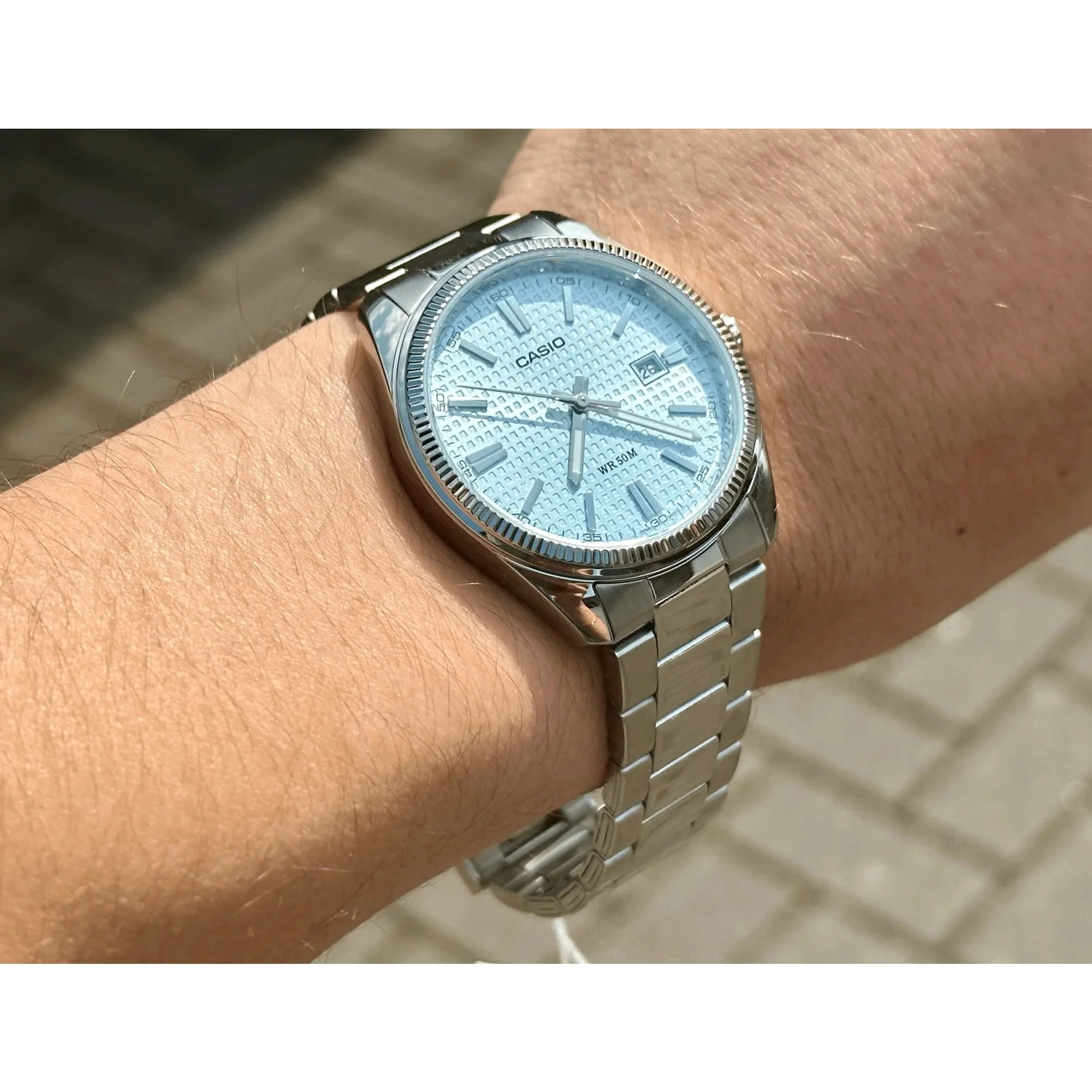 Zegarek ze stali nierdzewnej Casio Collection MTP-1302PE-2AVEF