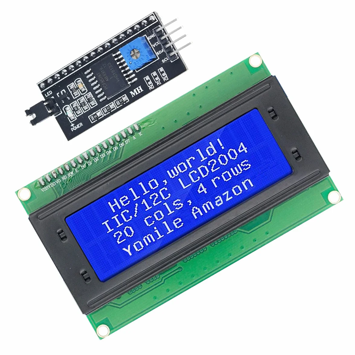 IIC/I2C/TWI Serial 2004 20 x 4 LCD wyświetlacz wyświetlacz niebieskie podświetlenie dla Arduino UNO