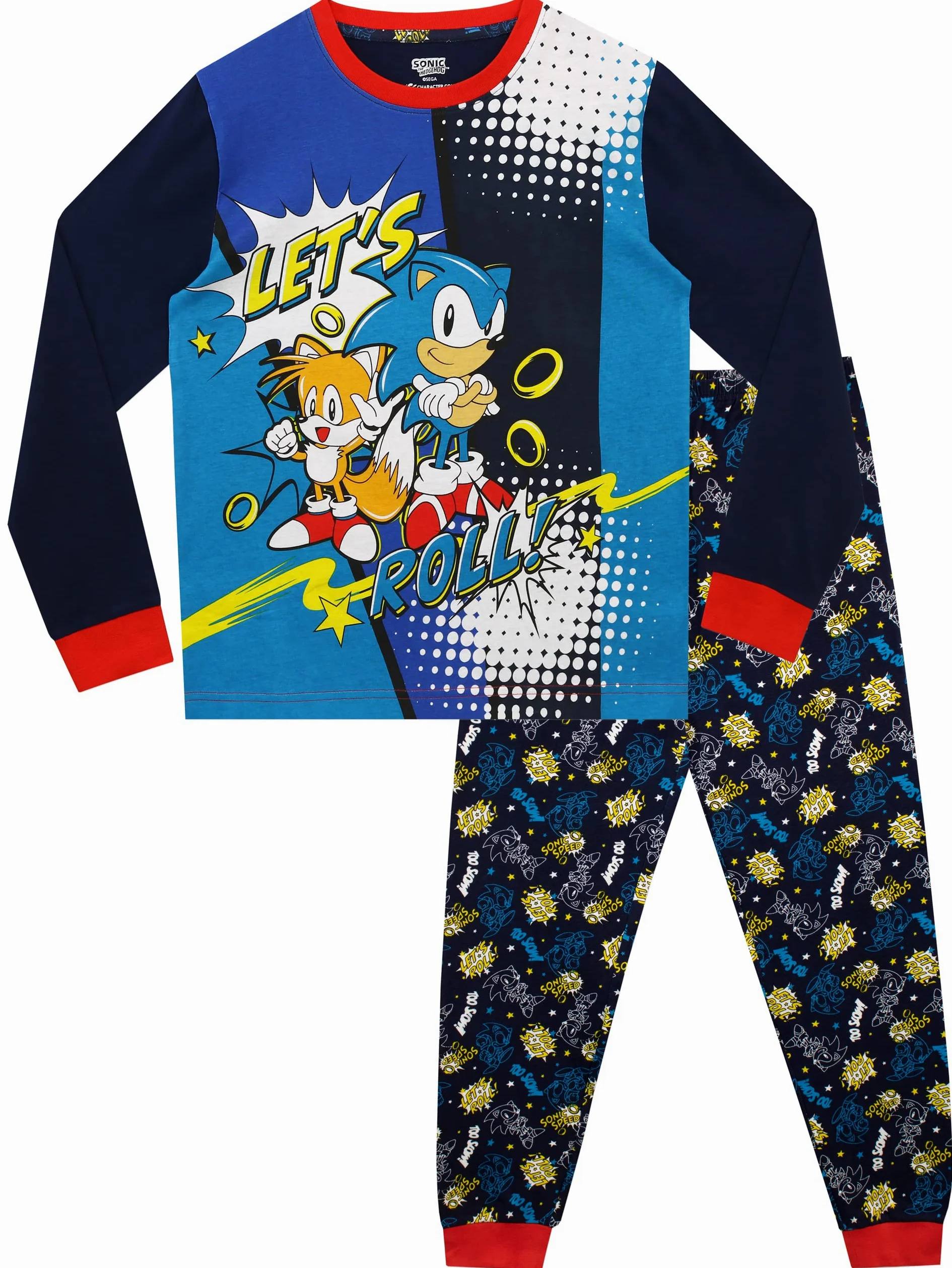 Sonic The Jeż Zestaw Piżama chłopięca