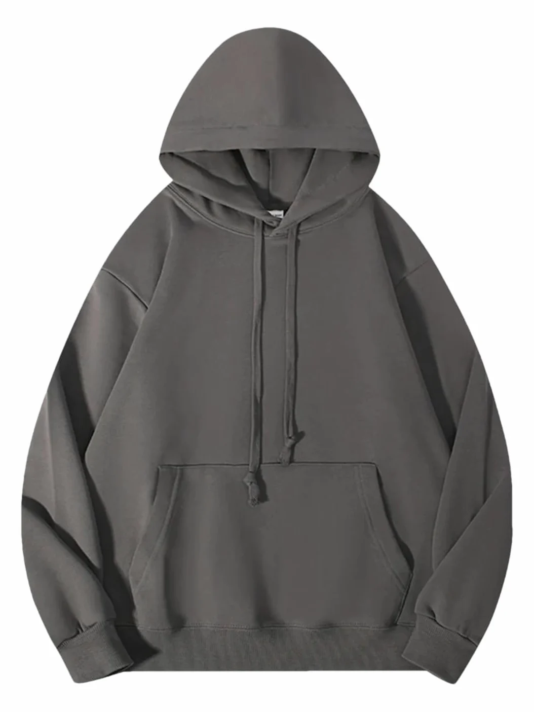 Fnfmrfmr Damskie solidne bluzy z kapturem oversize kieszeń na co dzień luźna bluza bawełniana długie rękawy sweter
