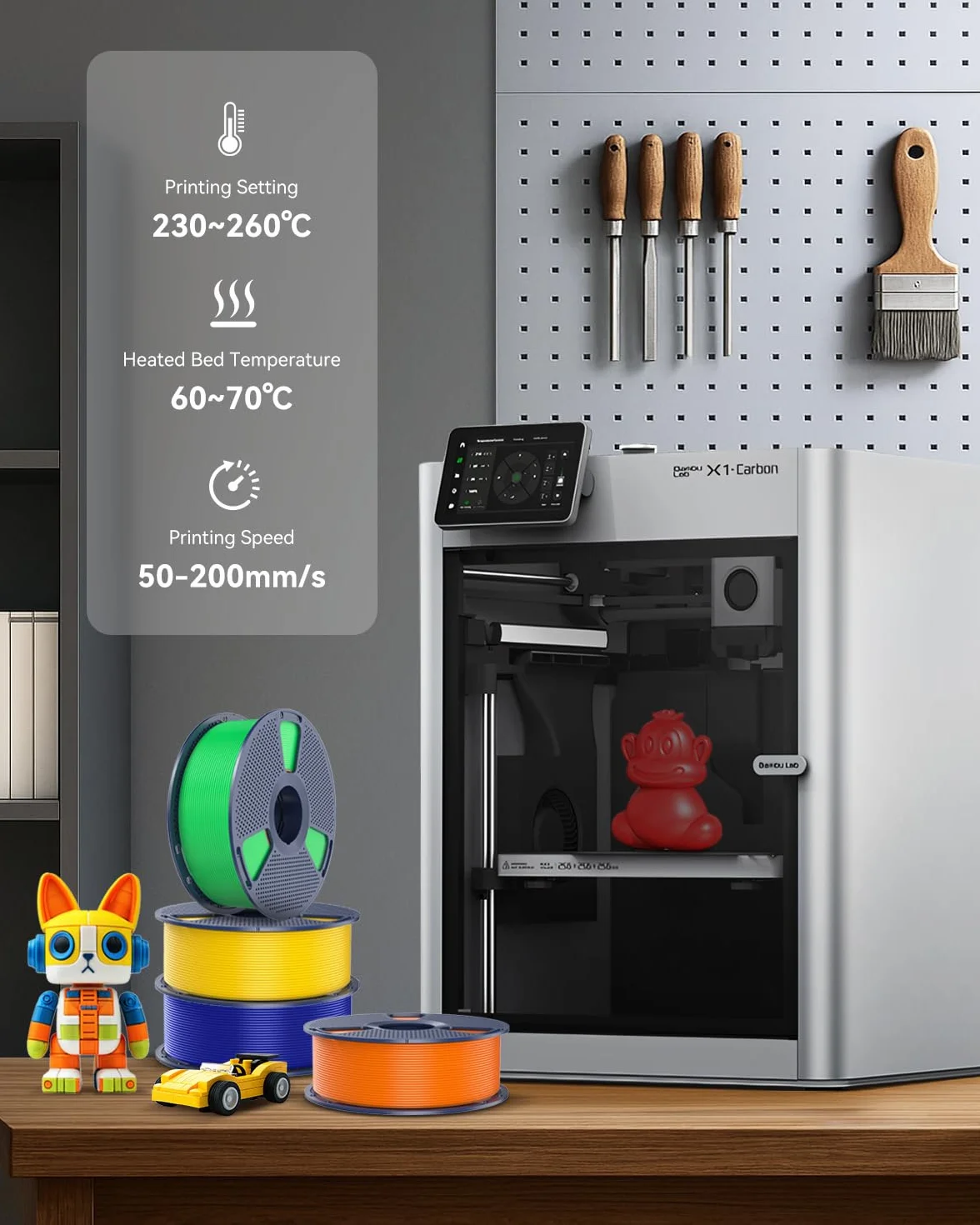 SUNLU PETG Filament 1,75 mm, mniejsze wydłużenie, dobra przyczepność warstw, wysoka wytrzymałość Filament do drukarki 3D 1,75 ± 0,02 mm, szpula 1 kg (2,2 lb), czarny PETG