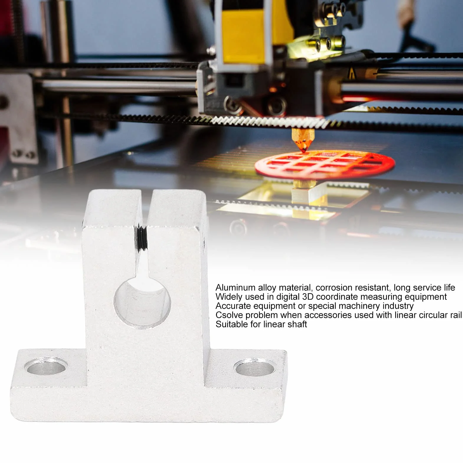 8 Szt. Liniowy Liniowy Drążek Zaciskowy do Drukarki 3D Prowadnica do Drukarki Wspornik do Wału o średnicy 8 Mm