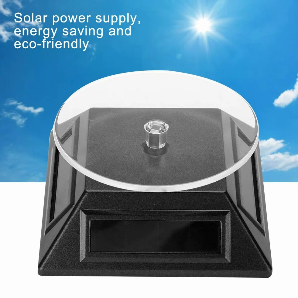 Stojak Obrotowy, Prezentacja Solarna 360 Stopni Obrotowy Organizer, Gramofon Na Produkty Fotograficzne, Biżuteria, Ciasto(Czarny)