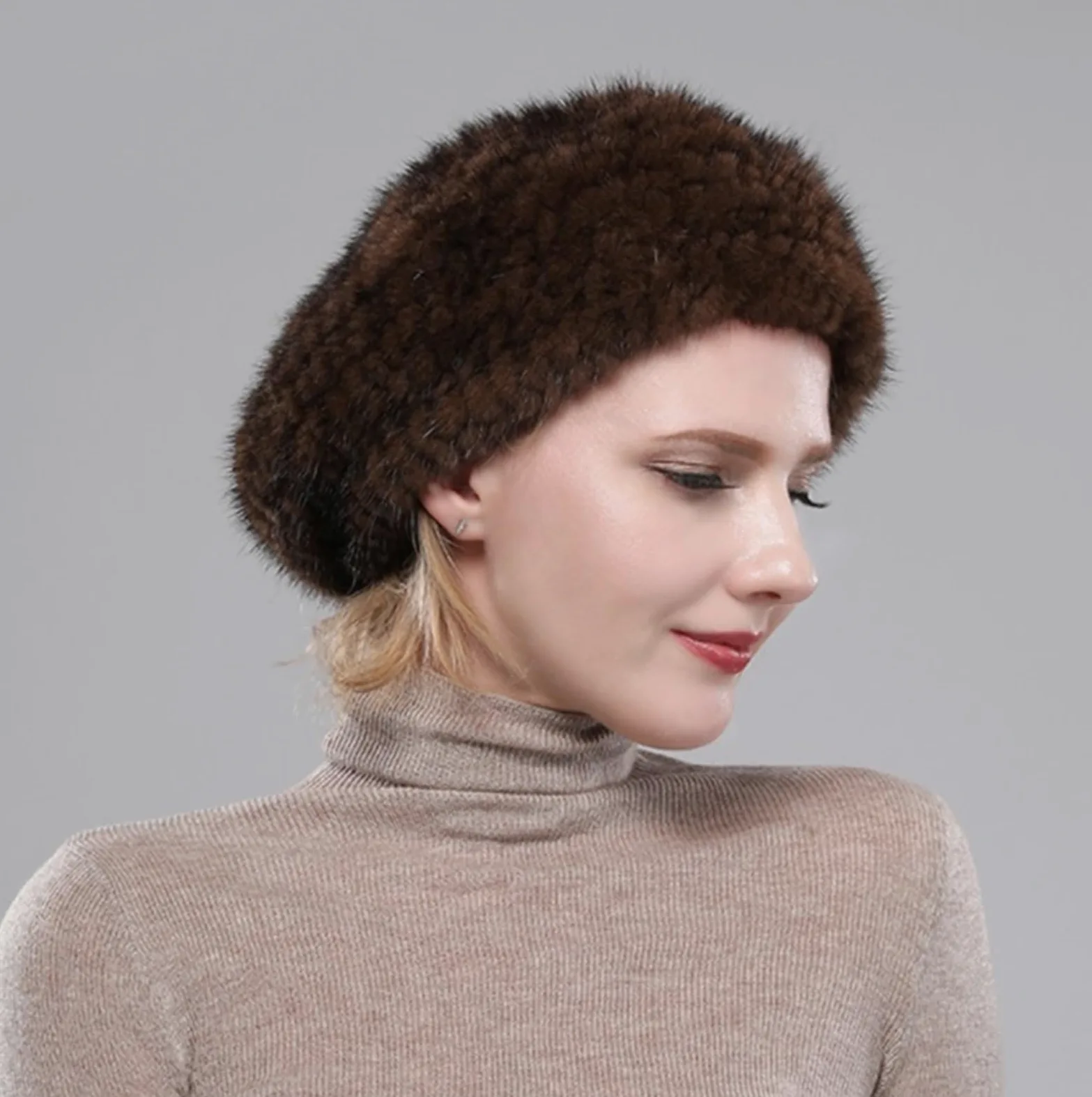 Ciepła Czapka Zimowa, Damskie Berety Eleganckie Czapki Z Daszkiem Czapki Z Dzianiny Ciepła Czapka Typu Beanie W Stylu Vintage Wiatroszczelna Czapka Zimowa