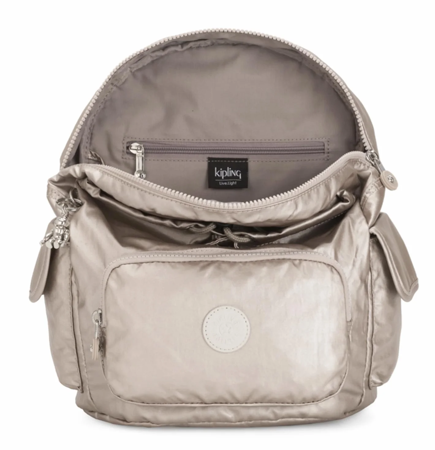 Kipling CITY PACK S Mały plecak, Metallic Glow (Srebrny)