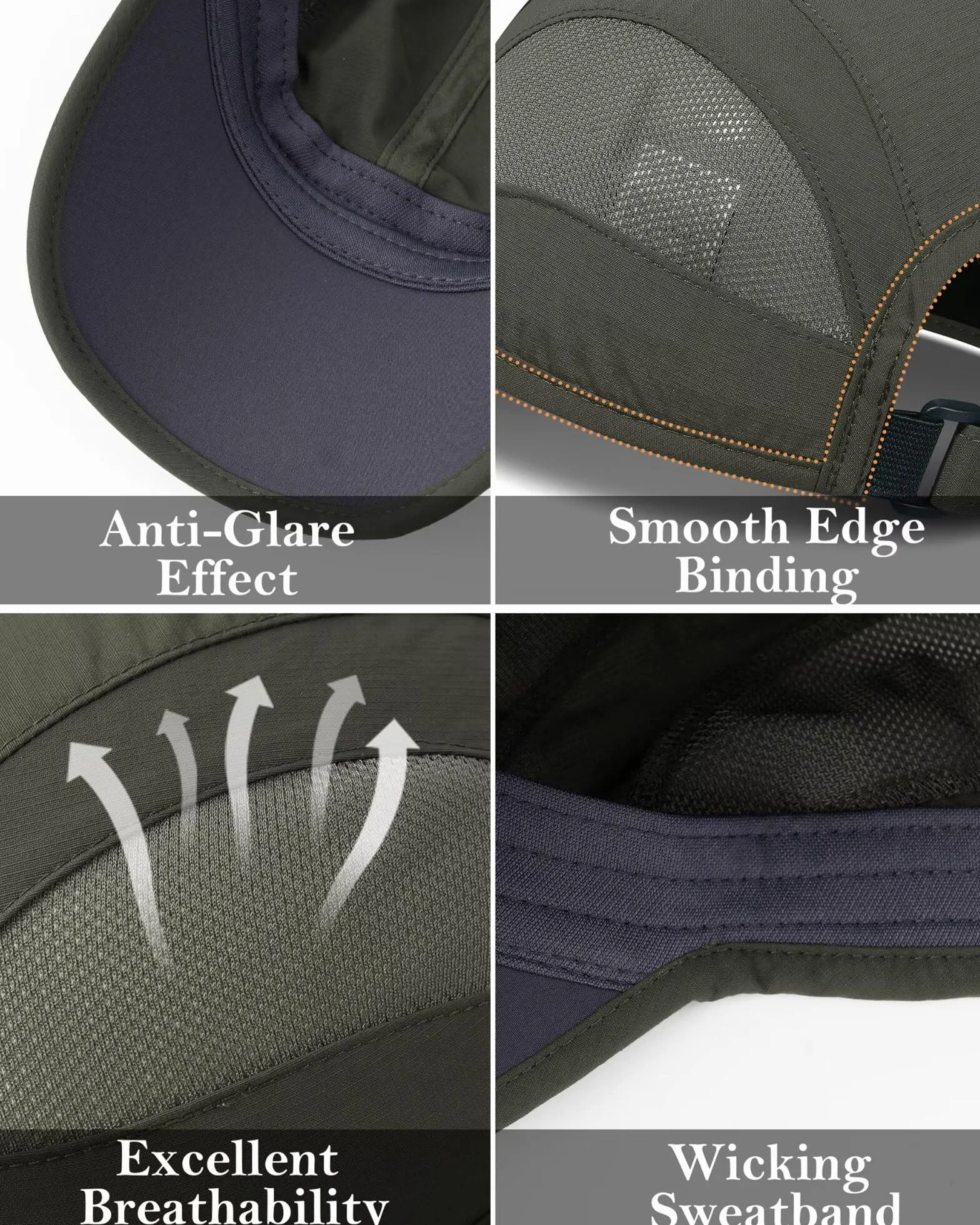 GADIEMKENSD Unstructured Quick Dry Sports Cap Outdoor Sun Protective Unisex