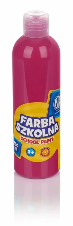 Astra Farba Plakatowa Szkolna, 250 ml, Wodna, Półpłynna, Różowa, Do Malowania na Papierze, Kartonie i Drewnie