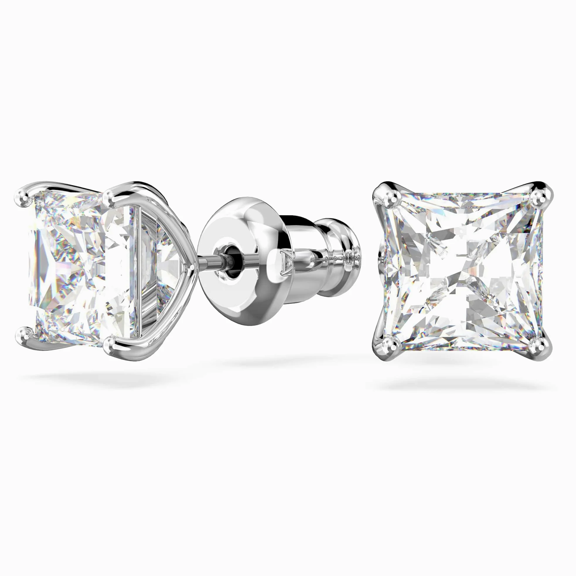 Swarovski Stilla Attract Kolekcja kolczyki sztyfty, biały, pokryty rodem