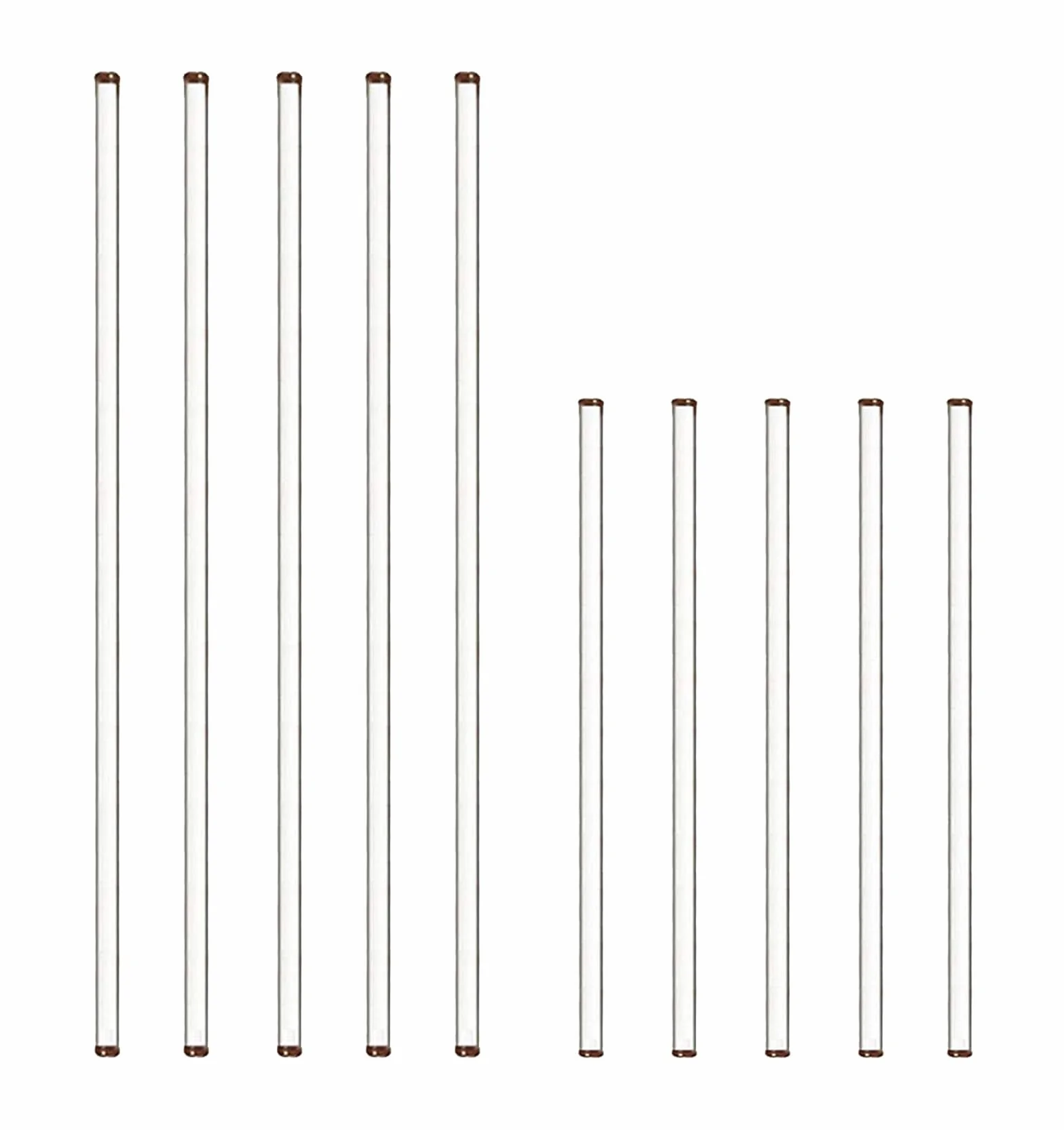 Szklane pręty do mieszania 30 cm i 20 cm, 10 sztuk, do laboratorium chemicznego