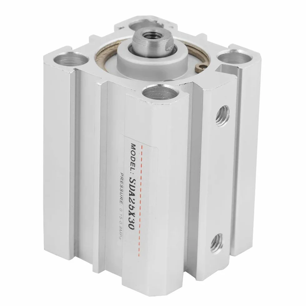 Kompaktowy aluminiowy pneumatyczny siłownik dwustronnego działania SDA25x30
