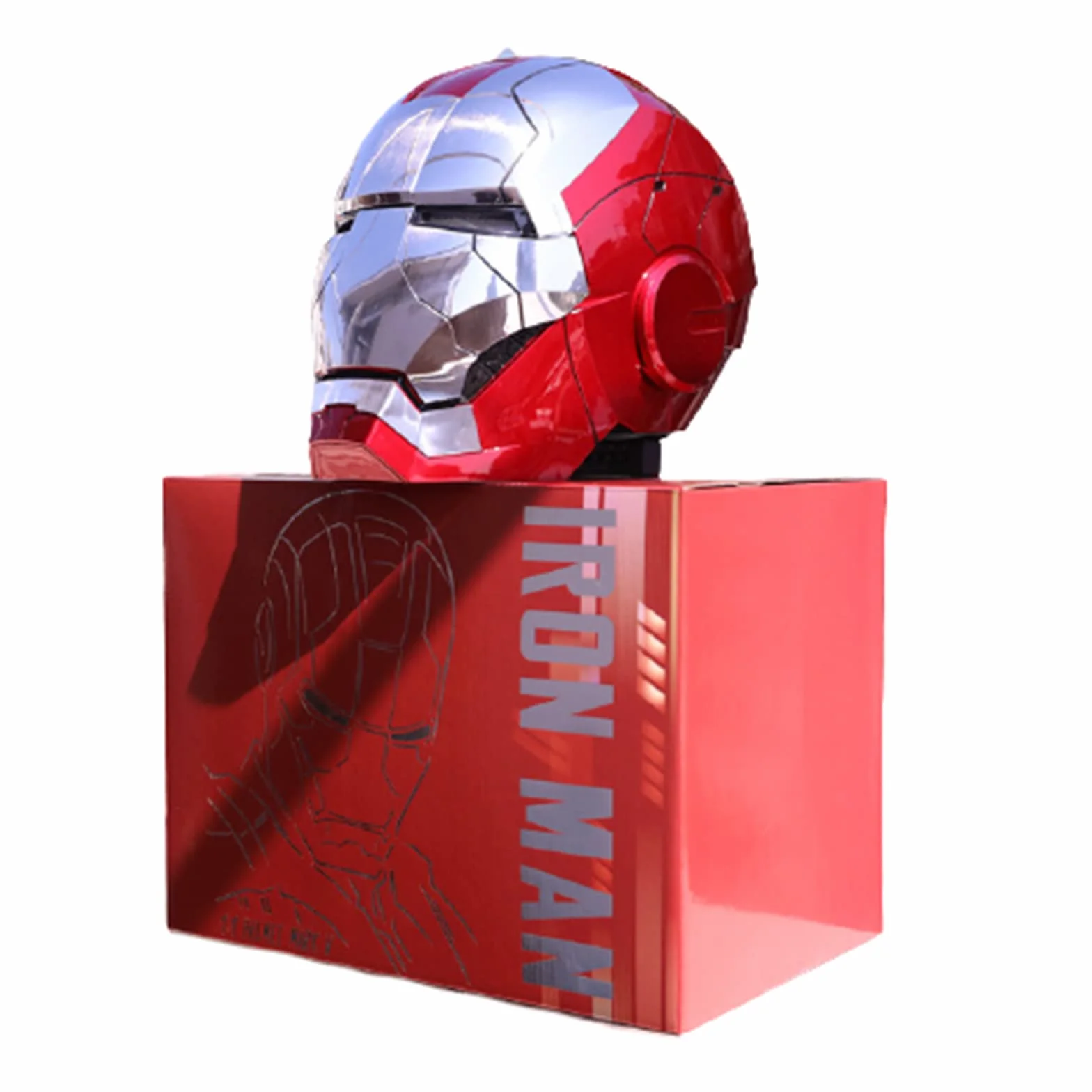 Iron Man kask elektryczny MK5 1:1 do noszenia sterowanie głosem świecąca maska