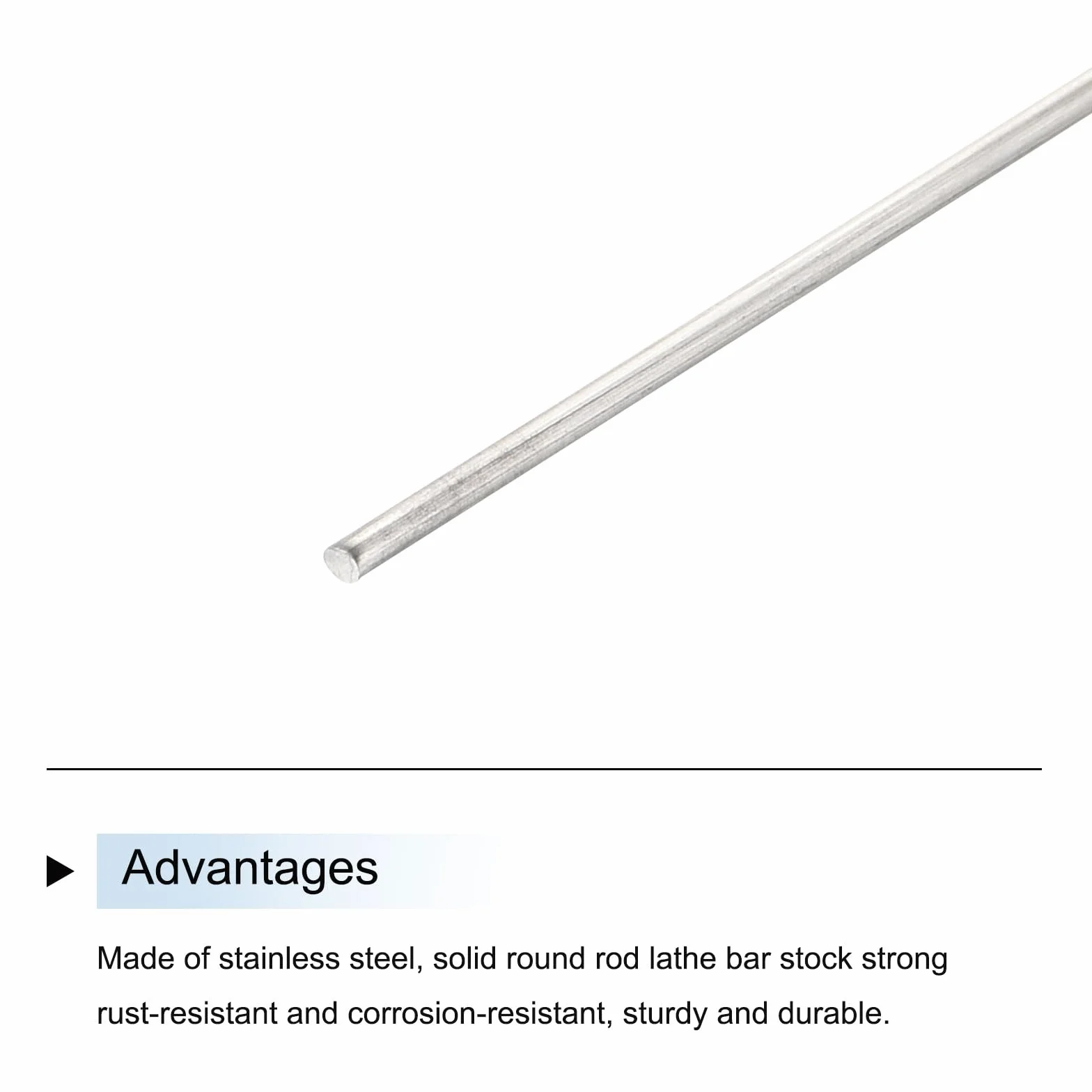 QUARKZMAN 6 szt. okrągły pręt ze stali nierdzewnej 304, 1 mm x 100 mm, do różnych projektów DIY, model samochodu samolotu, statku