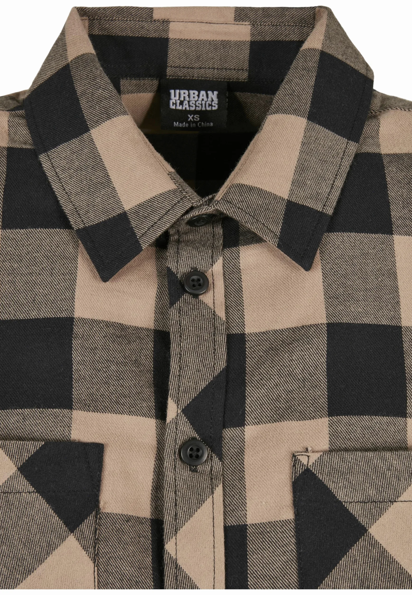 Urban Classics Damska koszula flanelowa w kratk?, Czarny/Softtaupe, M