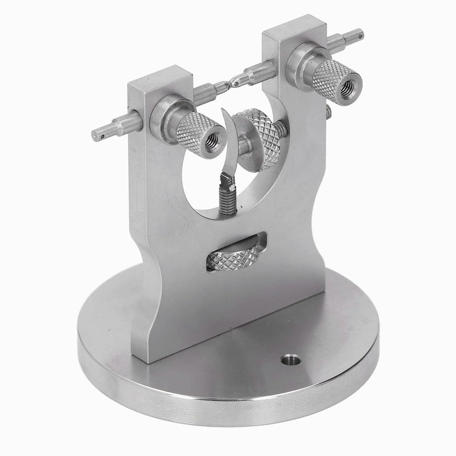 Suwmiarka do Korekcji Koła Balansu Zegarka, Suwmiarka do Wyważania ze Stali Stopowej Kompaktowa Podstawa 5 Cm Wysokość 5,6 Cm ze Schowkiem Mechanicznej Kalibracji Ruchu Zegarka