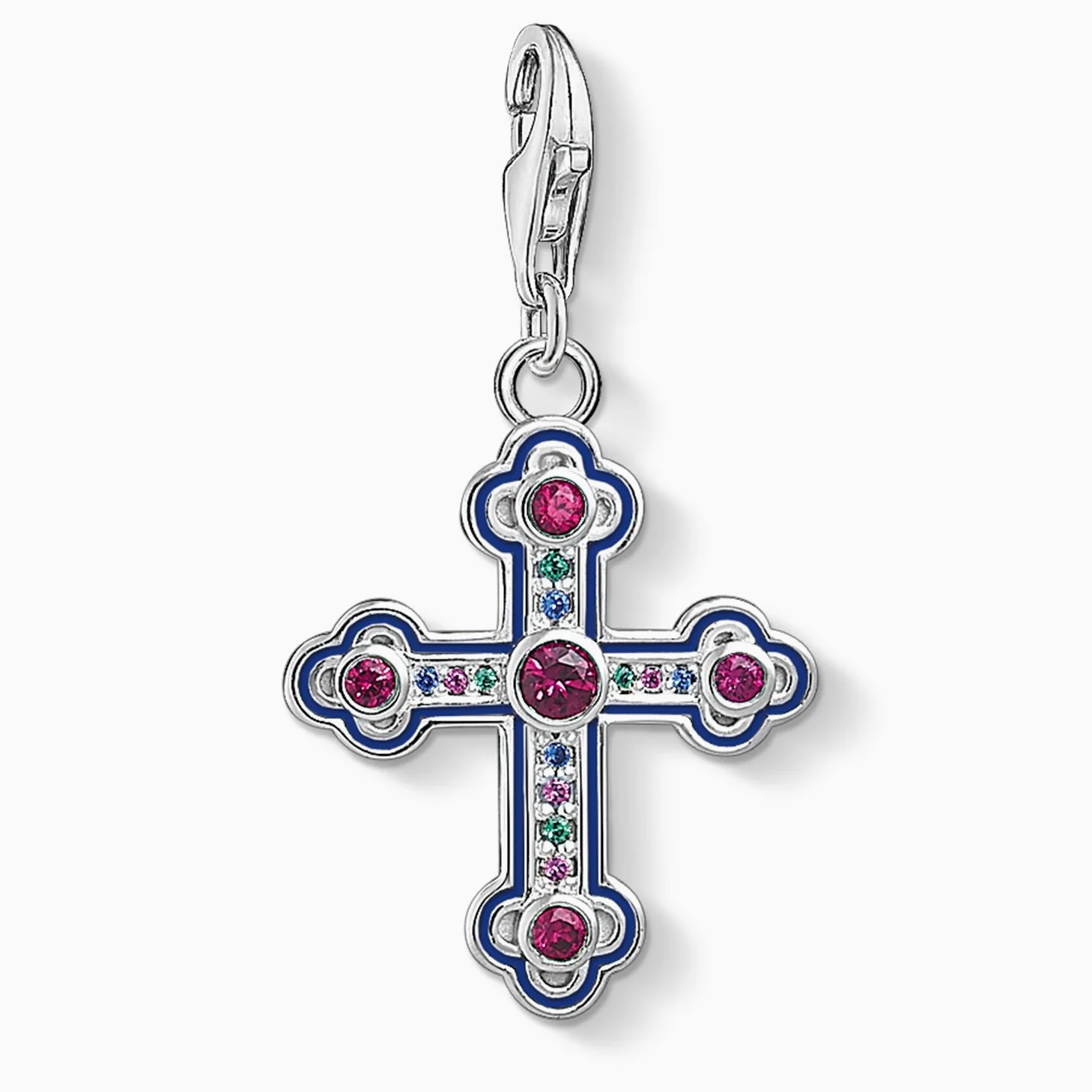 Thomas Sabo 1495-392-10 damski wisiorek typu charm, wiktoriański krzyżyk, srebro wysokiej próby 925