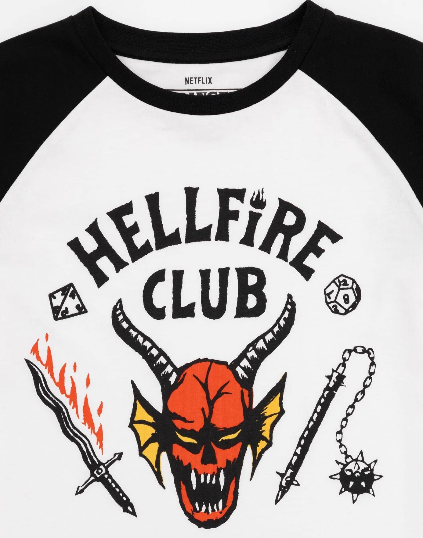 Stranger Things Piżamy dla dzieci Hellfire Club T-shirt Spodnie Zestaw Netflix Gadżety serialowe