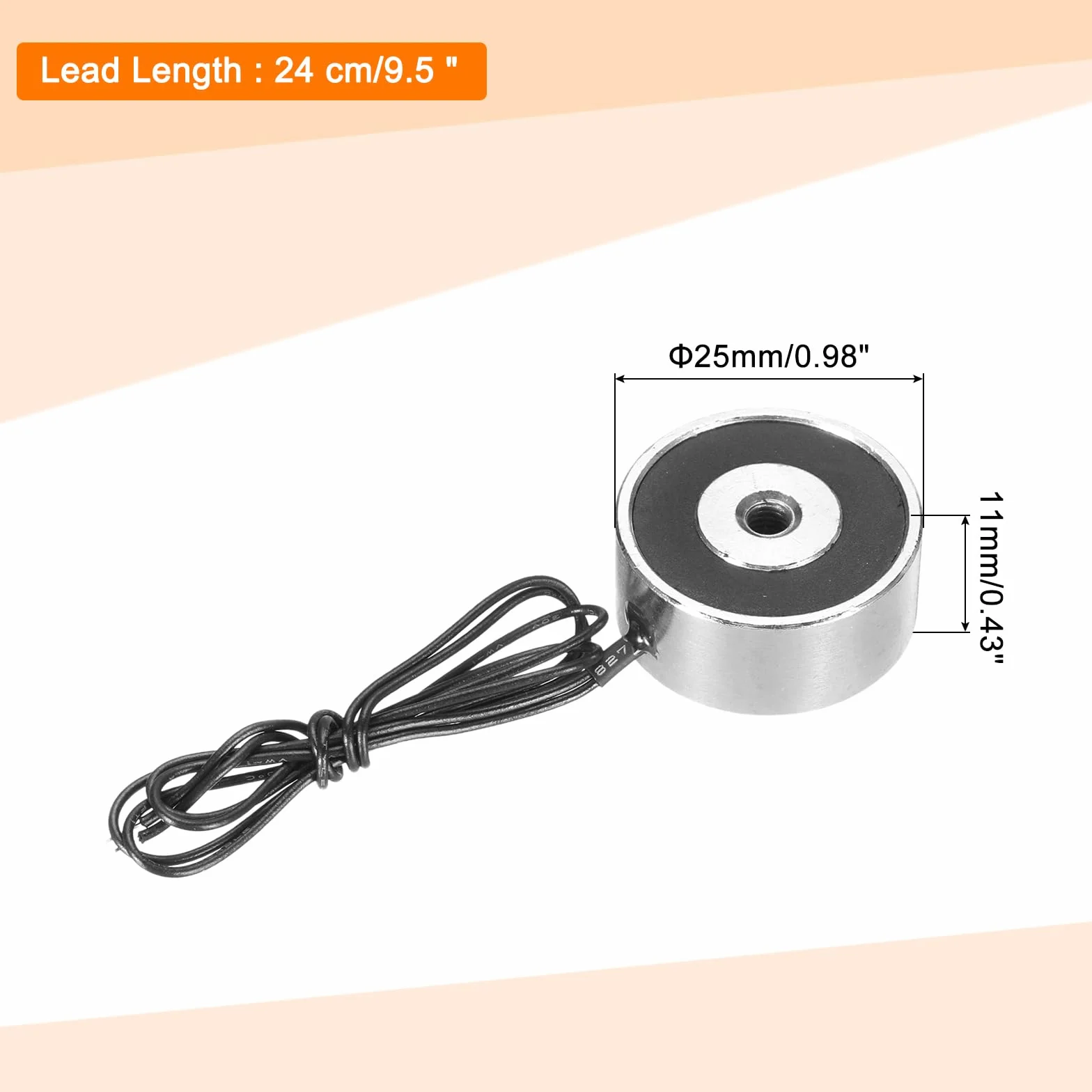 QUARKZMAN Elektromagnes elektromagnes elektromagnes okrągły DC 24V 50N 11LB/5 kg Elektryczny magnes podnoszący do urządzeń automatycznych