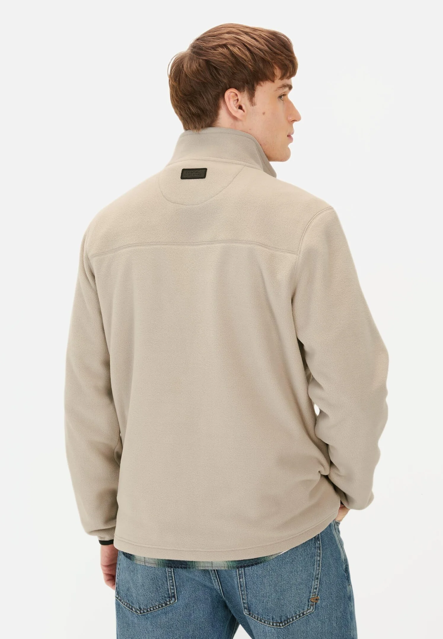 camel active Męska kurtka polarowa ze stójką, beżowy, L
