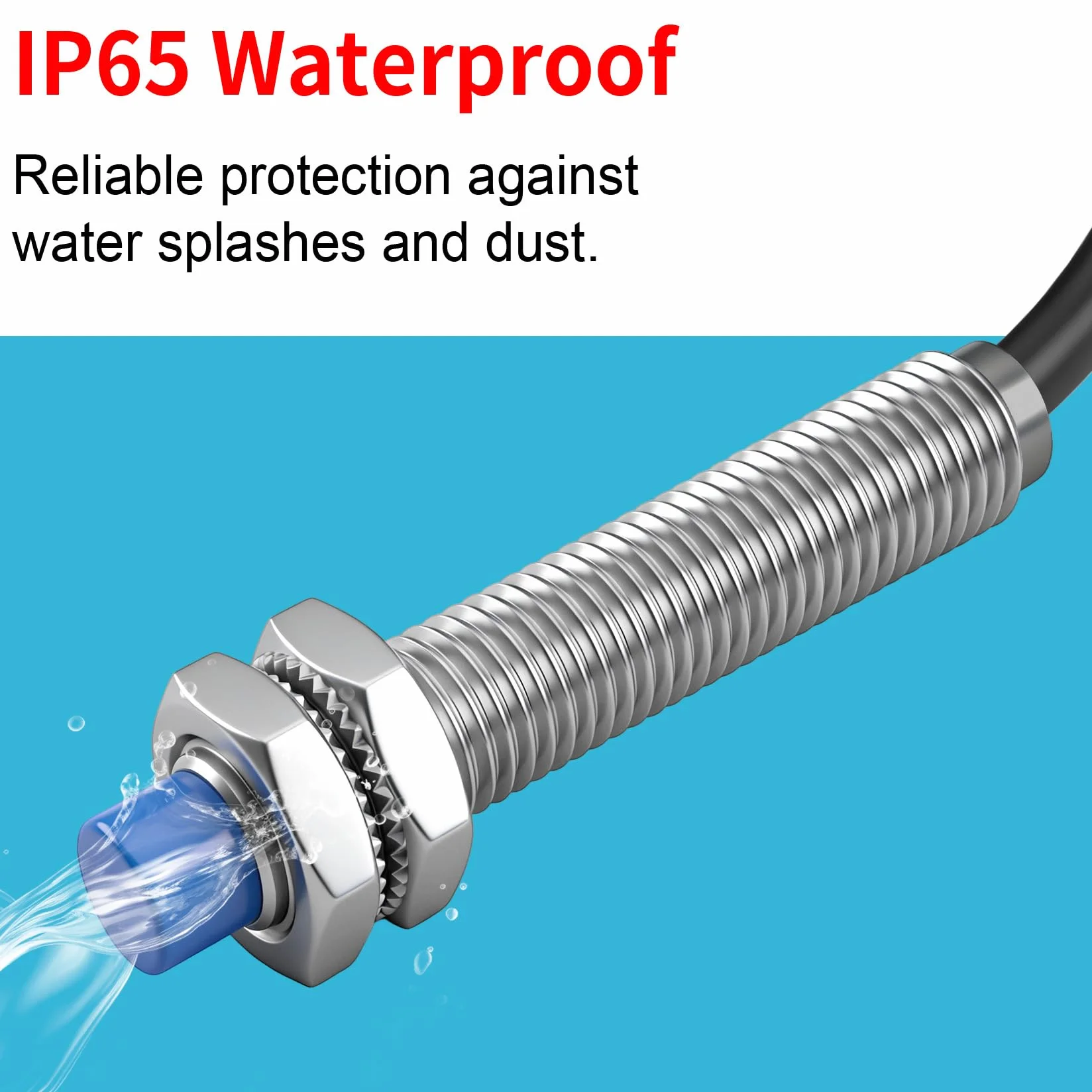 Heschen M8 Indukcyjny czujnik zbliżeniowy przełącznik nieekranowy typ LJ8A3-2-Z/AY detektor 2 mm 10-30 V DC 200 mA PNP normalnie zamknięty (NC) 3-przewodowy