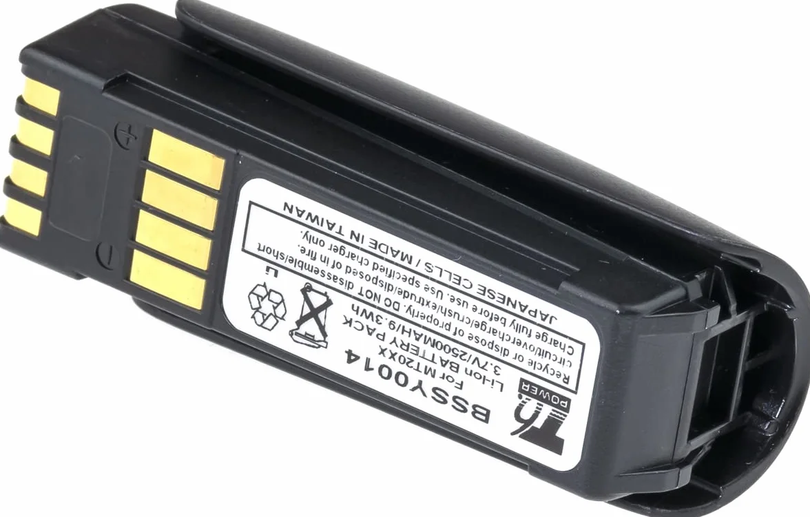 Bateria T6 Power do skanera kodów kreskowych Symbol, numer części 82-108066-01, Li-Ion, 3,7 V, 2500 mAh (9,3 Wh), czarny