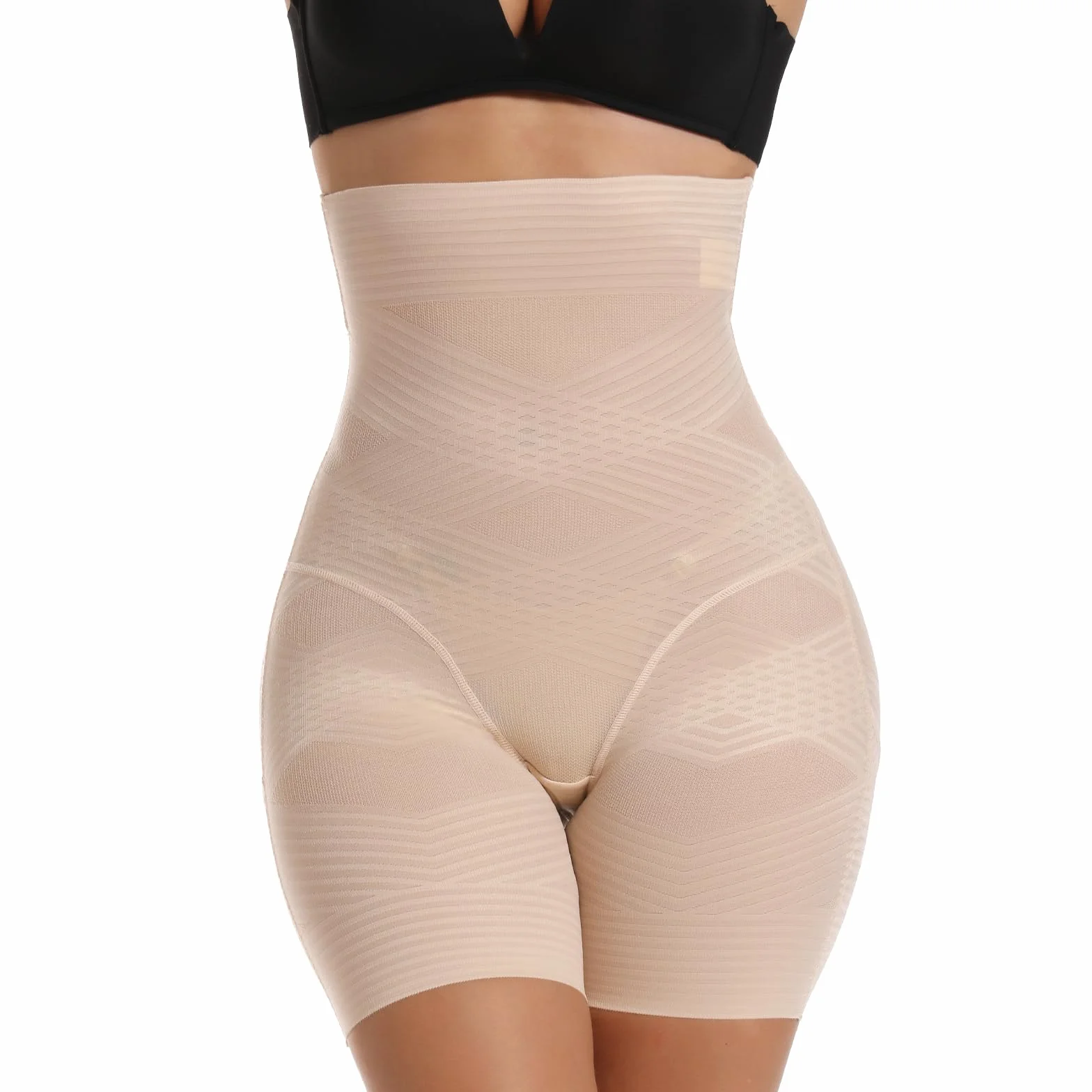 SLIMBELLE Damskie majtki push-up pośladki, wyściełane, majtki gorsetowe, bielizna hip enhancer, bezszwowa bielizna modelująca sylwetkę