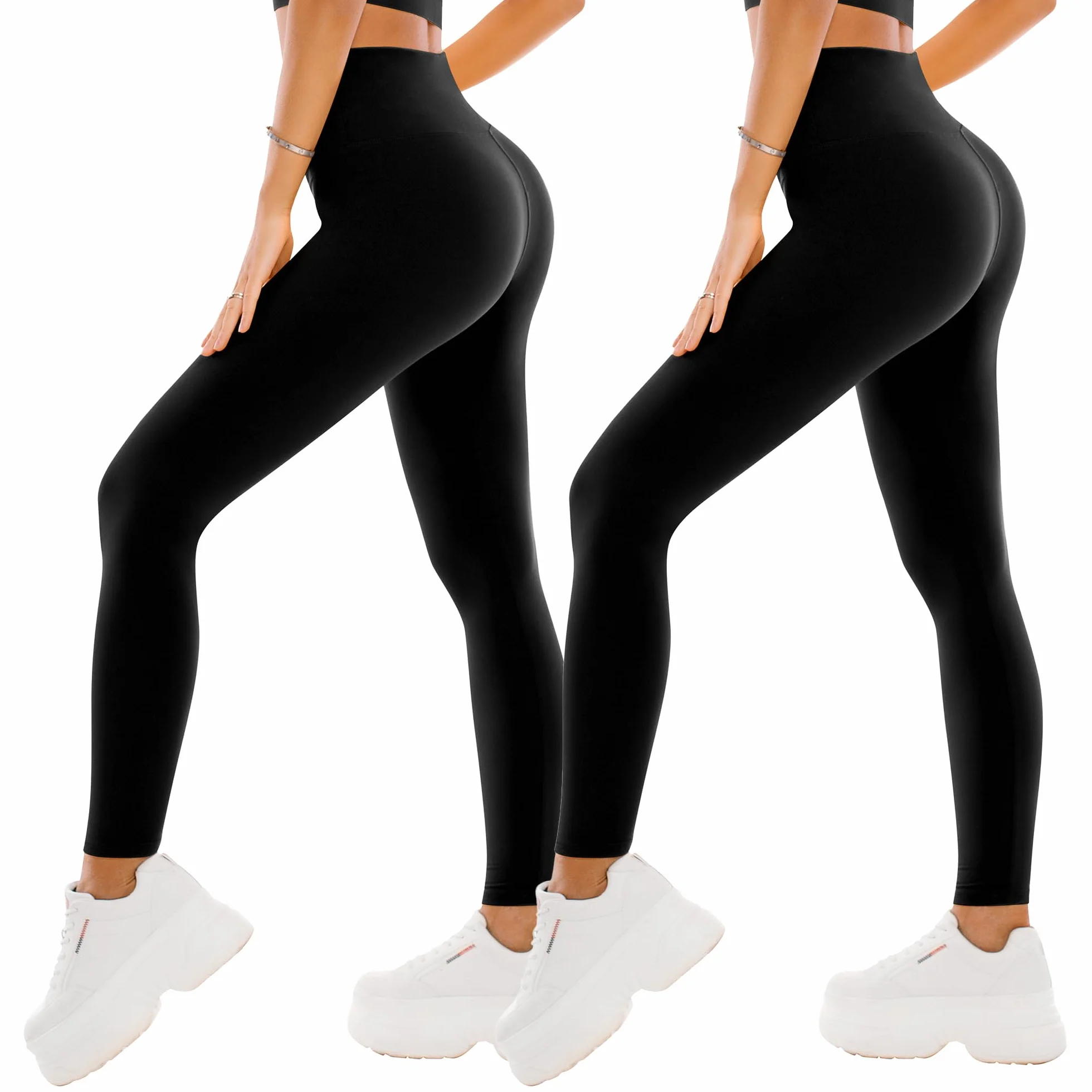 SINOPHANT Legginsy damskie, z wysokim stanem, nieprzezroczyste, elastyczne, przyjemnie miękkie, elastyczne, rozciągliwe sportowe legginsy do jogi