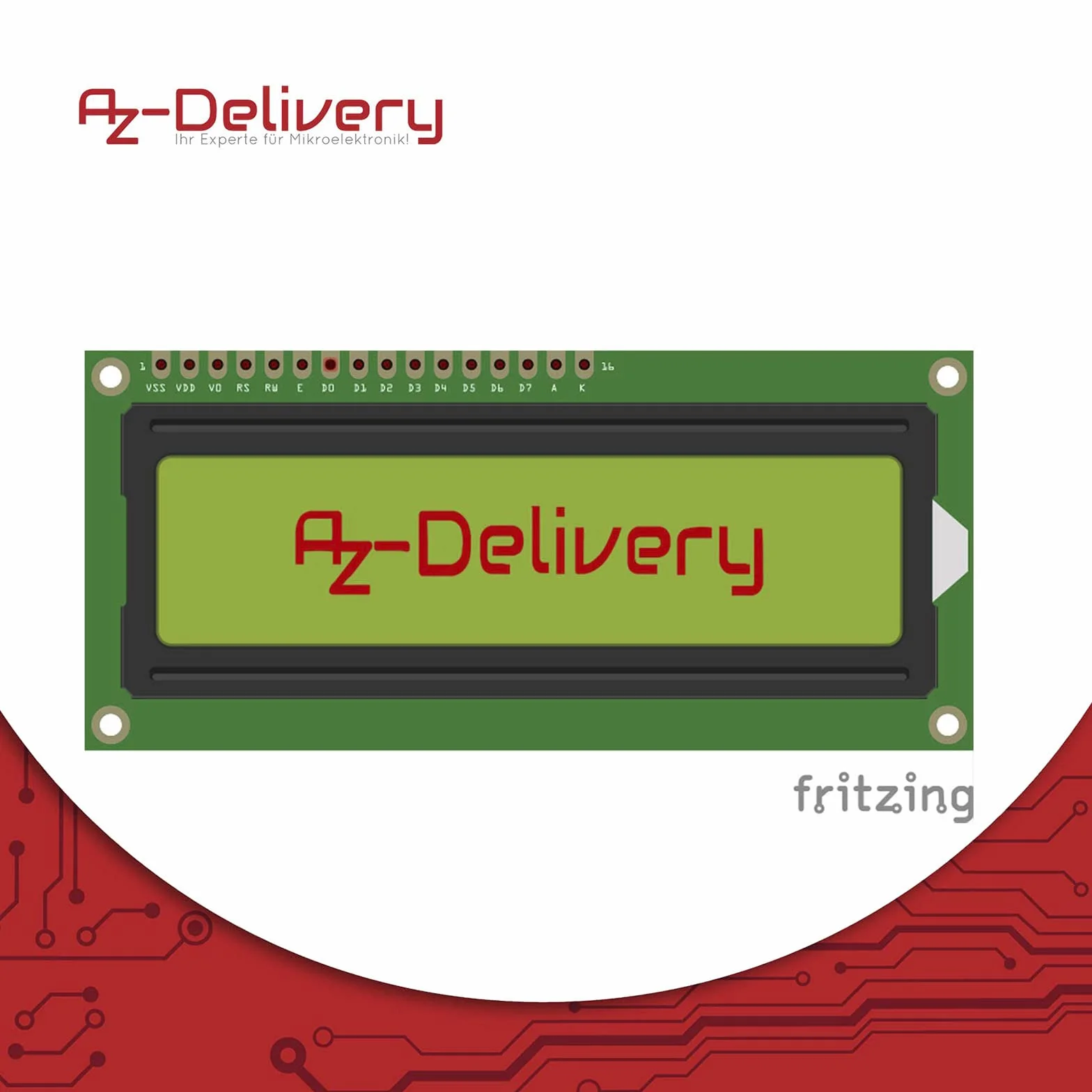 AZDelivery 5 x HD44780 1602 LCD Module Display 2x16 znaków z zielonym tle i czarne kompatybilny z Arduino i Raspberry Pi znaki tym e-Book!