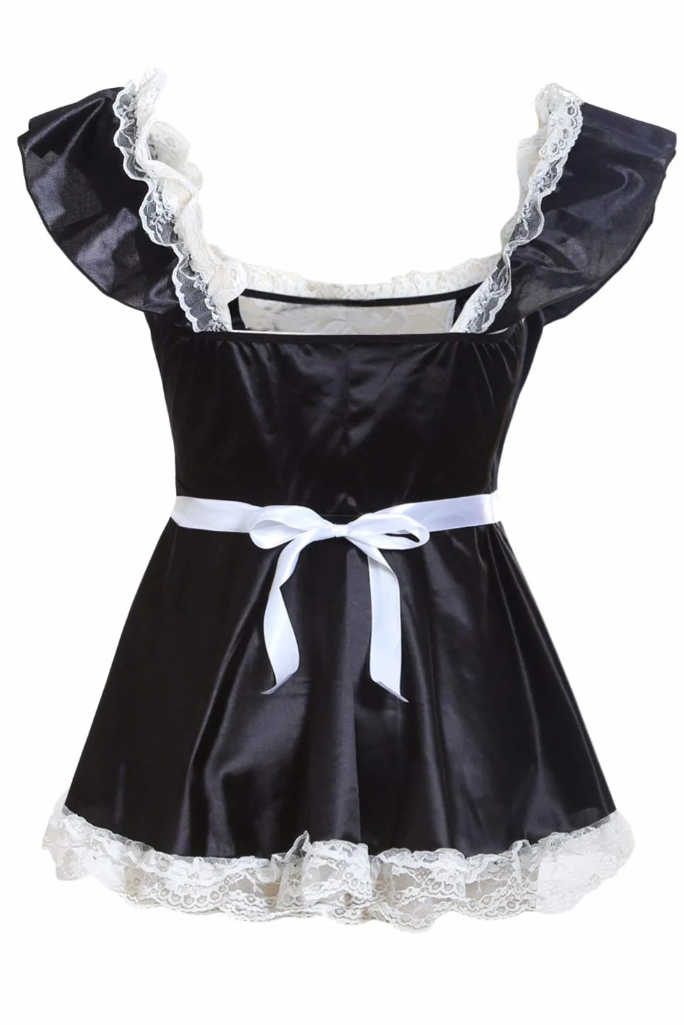 Damska bielizna babydoll koronkowa kostium pokojówka cosplay Czarny S