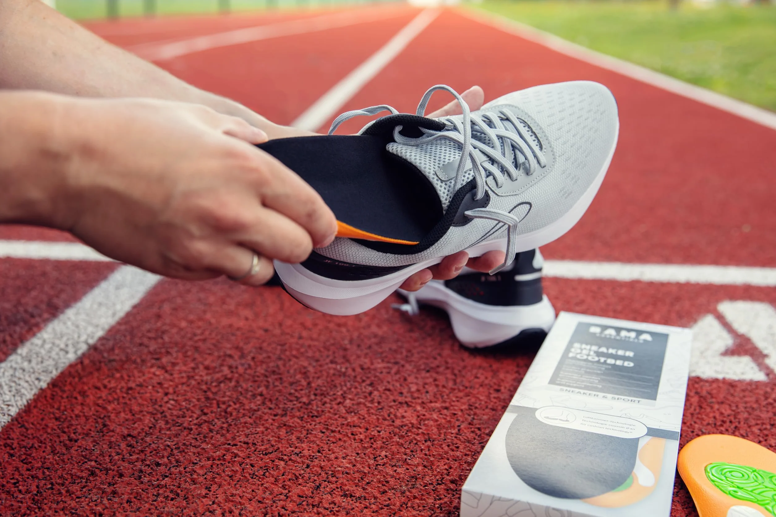 Wkładki Żelowe do Butów Bama Sneaker Gel Footbed - Wkładki do Butów Zapewniające Wygodę i Wsparcie dla Dorosłych do Butów Sportowych i Trampek 1 Para - 42/43 EUR