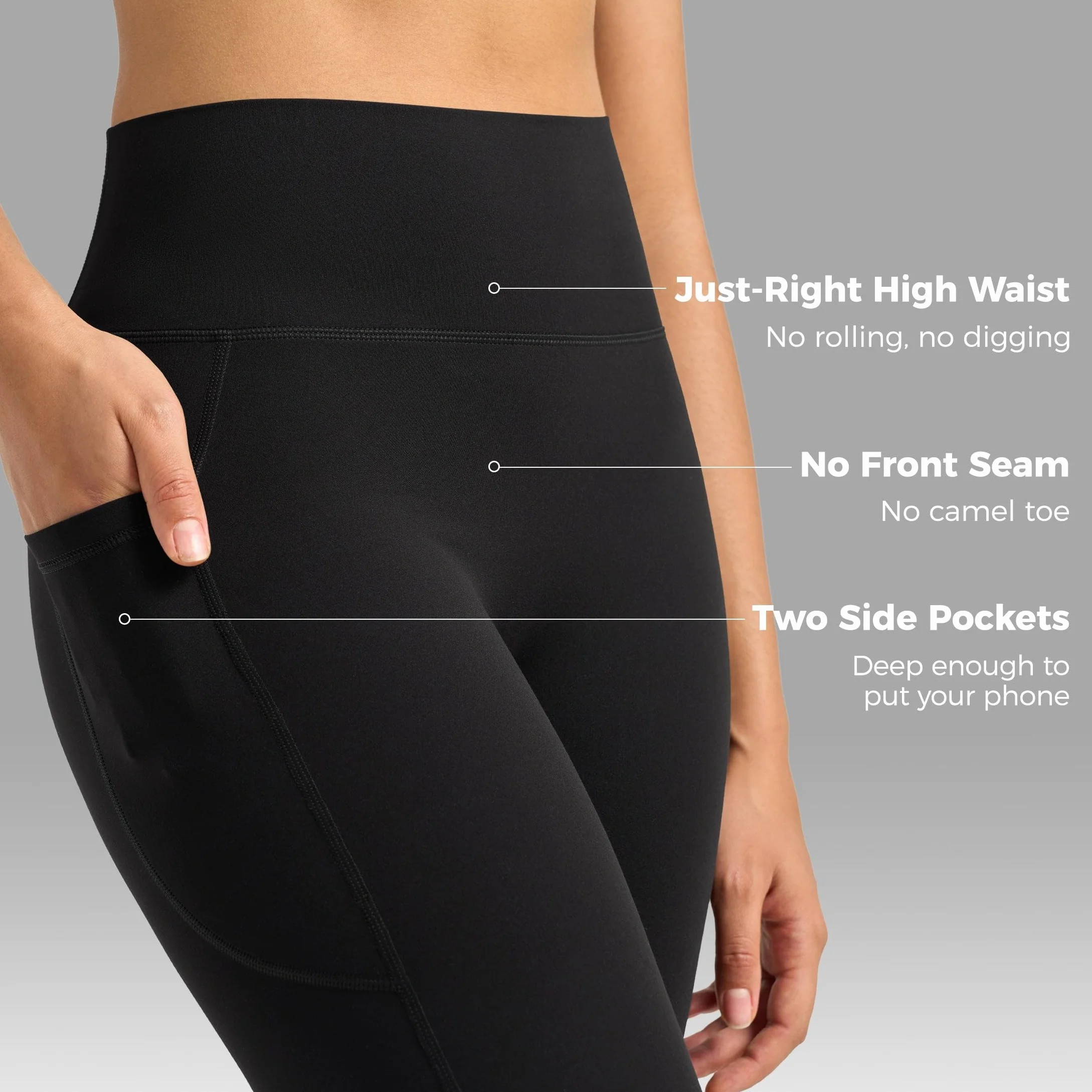 WILLIT Damskie rozkloszowane legginsy z wysoką talią, spodnie do jogi z kieszeniami, rozkloszowane legginsy, nieprzejrzyste spodnie sportowe Bootcut 79 cm/84 cm