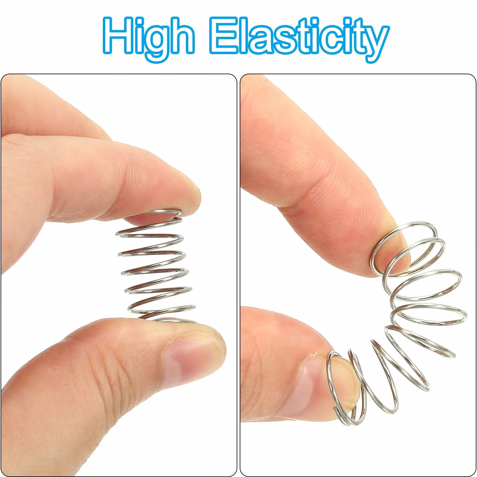 PATIKIL Sprężyna kompresyjna, średnica drutu 0,8 mm x 8 mm średnica zewnętrzna x 15 mm dł., 10 szt. mechaniczne przedłużenie ze stali nierdzewnej 304, małe sprężyny, zestaw asortymentowy do napraw