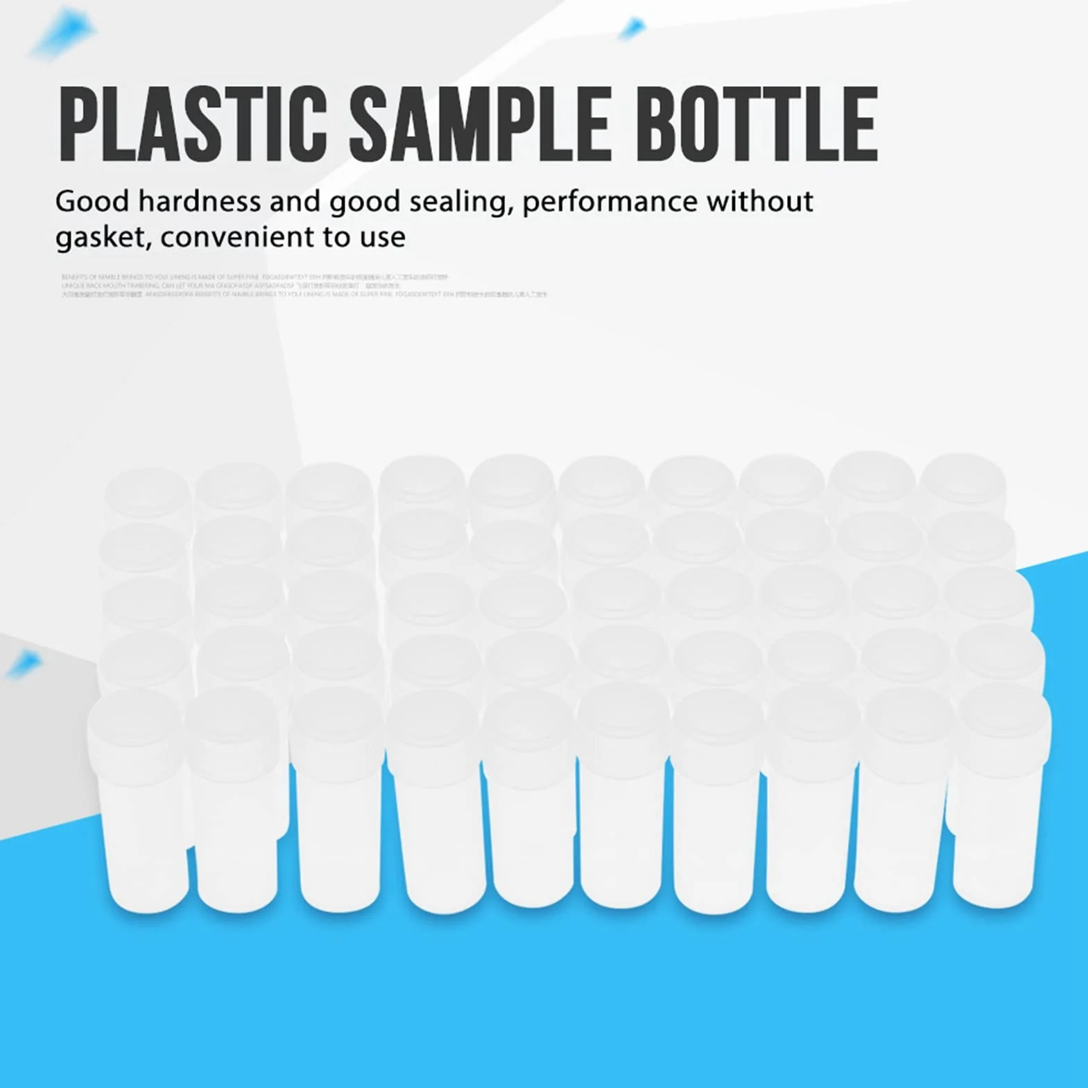 Przezroczyste butelki podróżne 5 ml 50 szt. plastikowe pojemniki na próbki