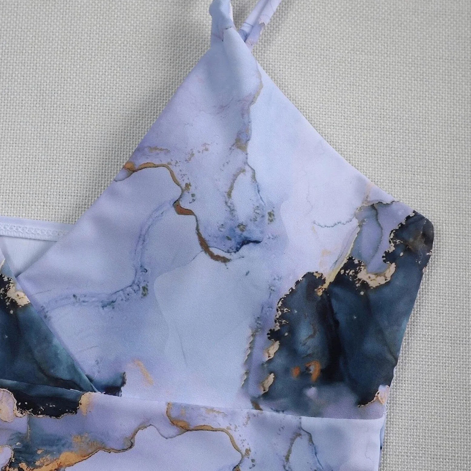 Bikini z wysokim stanem Kobieta Letnie modne bikini Damskie bikini push-up z wysokim stanem Dwuczęściowy strój kąpielowy w kolorze wody (kolor: wielobarwny, rozmiar: kod X-Large) (kod wielobarwny Xb