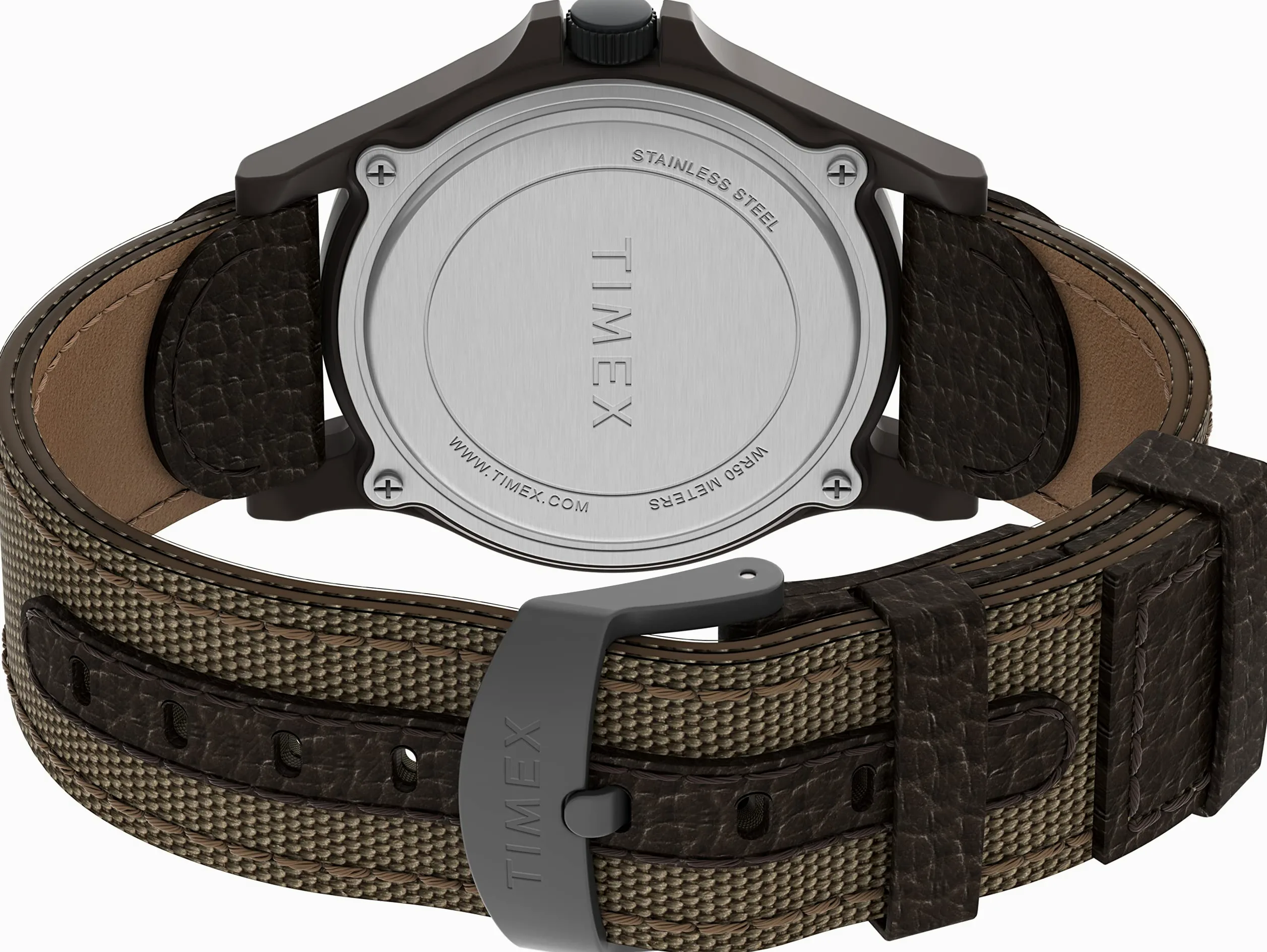 Timex Męski kwarcowy zegarek kempingowy z wyświetlaczem analogowym i nylonowym paskiem