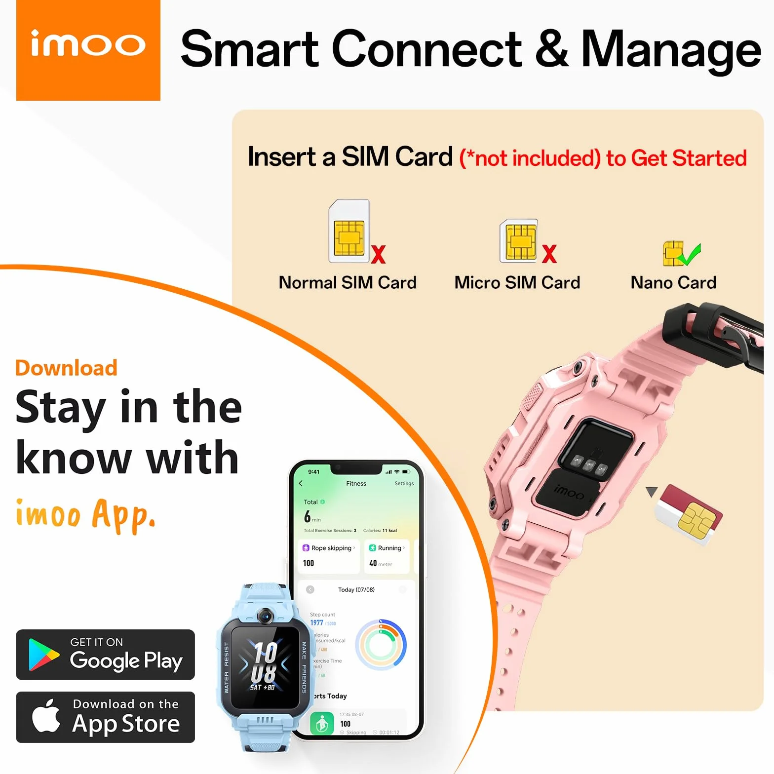 imoo Z7 Smartwatch dla Dzieci, Dwukamerowy Telefon z Wideorozmowami HD i Połączeniami Głosowymi, Zegarek GPS z Lokalizacją, 4 Tryby Sportowe, Całodobowe Monitorowanie Zdrowia (Niebieski)