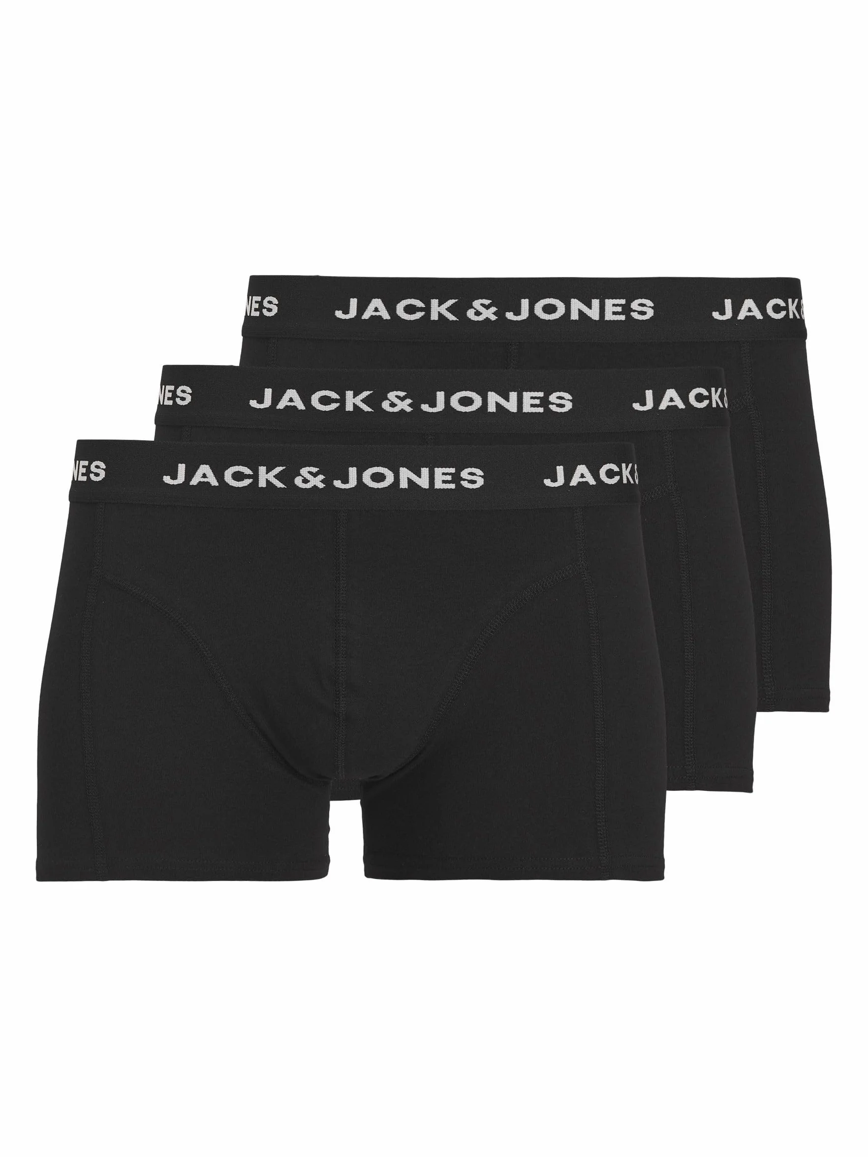 JACK & JONES Jacanthony Trunks Bokserki Mężczyźni Zestaw 3 Sztuk Czarne